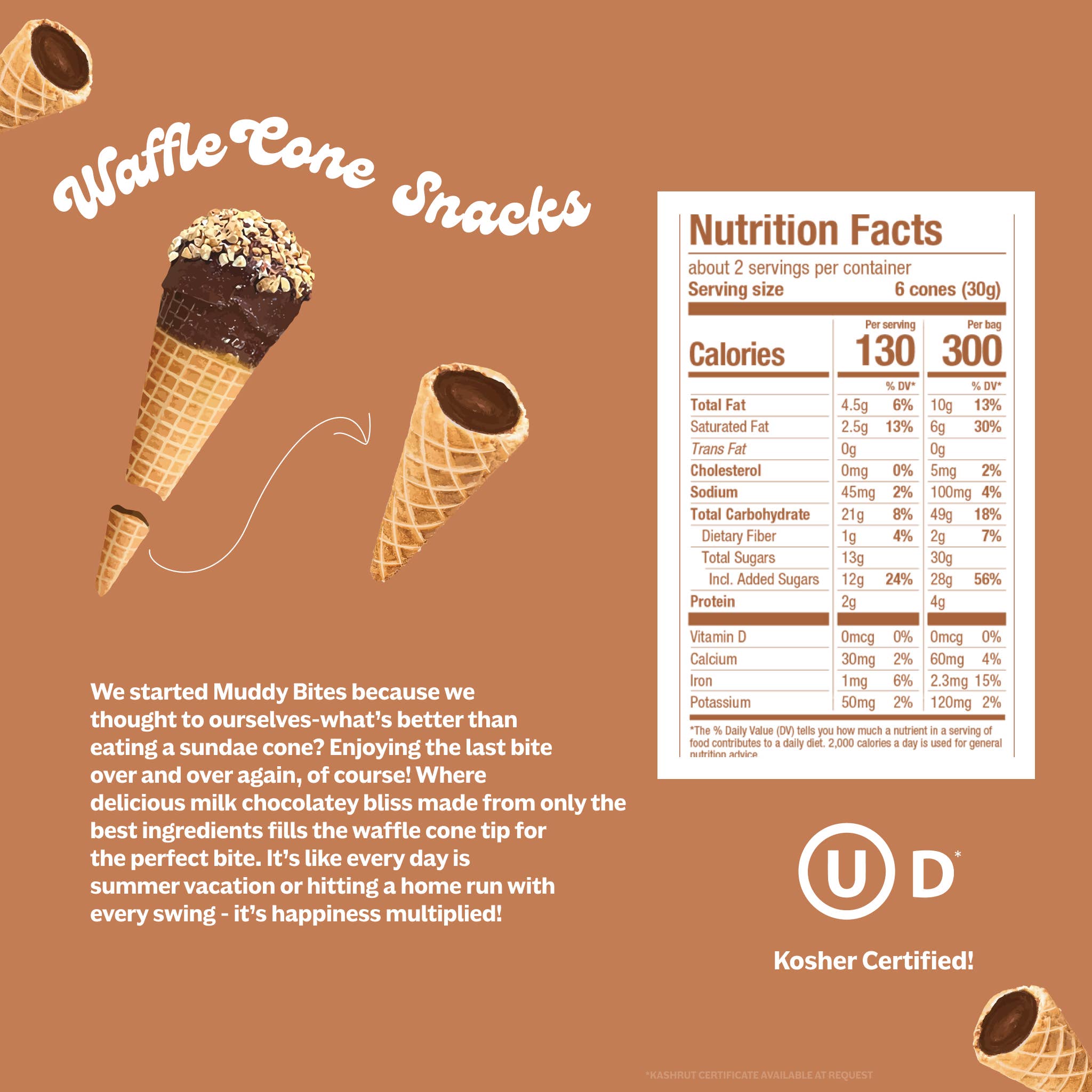 Muddy Bites - Milk Waffle Cones Snacks