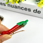 TheDivaSoap - Acetate Chili Hair Clip,Acetate Vegetable Duckbill Clip