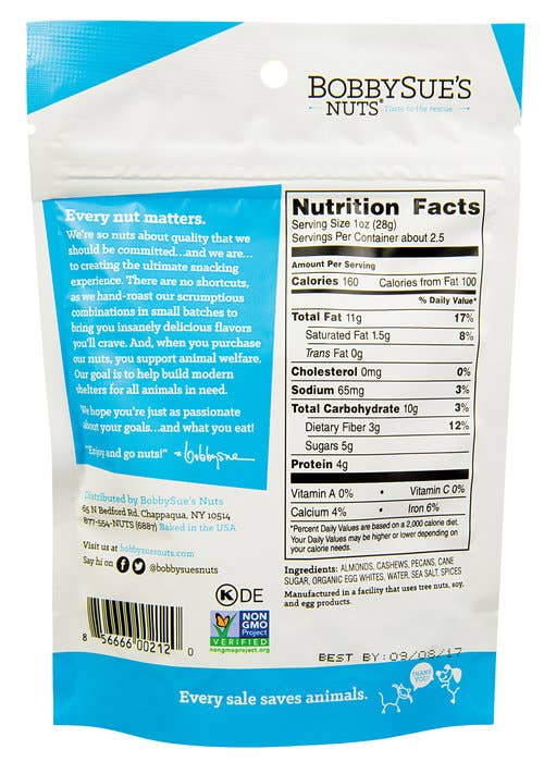BobbySue's Nuts - Original Nuts 3.5oz Bag
