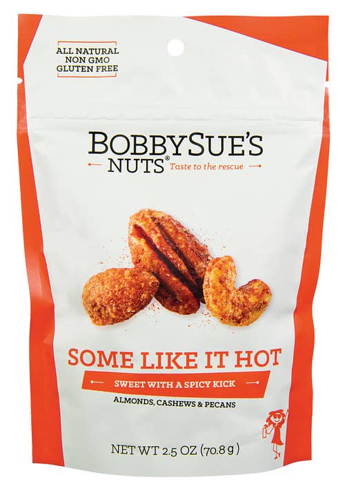 BobbySue's Nuts - Some Like It Hot Nuts 3.5oz Bag