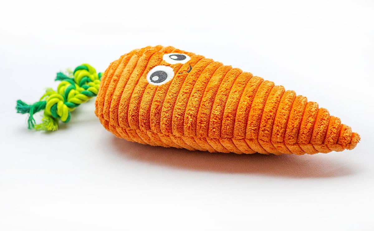 ThoozyPet Carrot Plush Dog Toy 10"