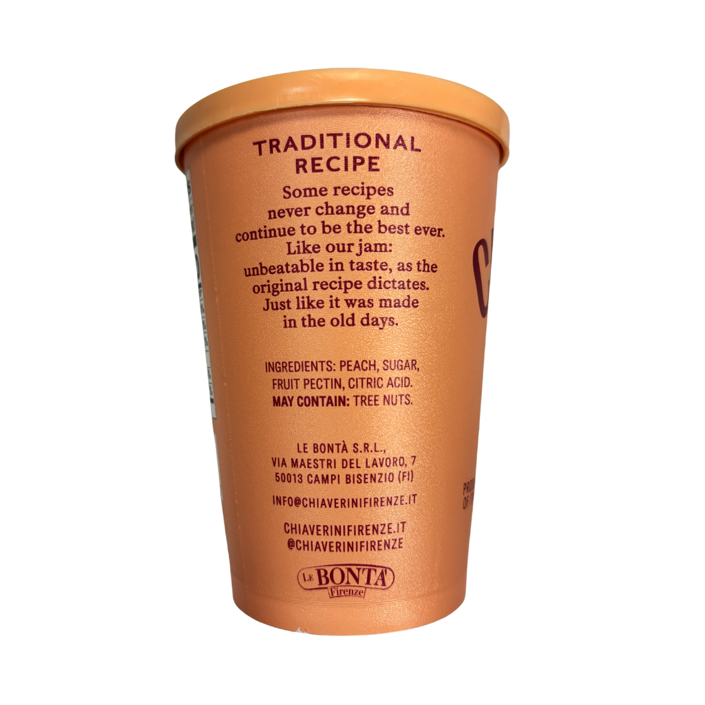 Fine Italian Food - Chiaverini Firenze Peach Jam, 11.2 oz