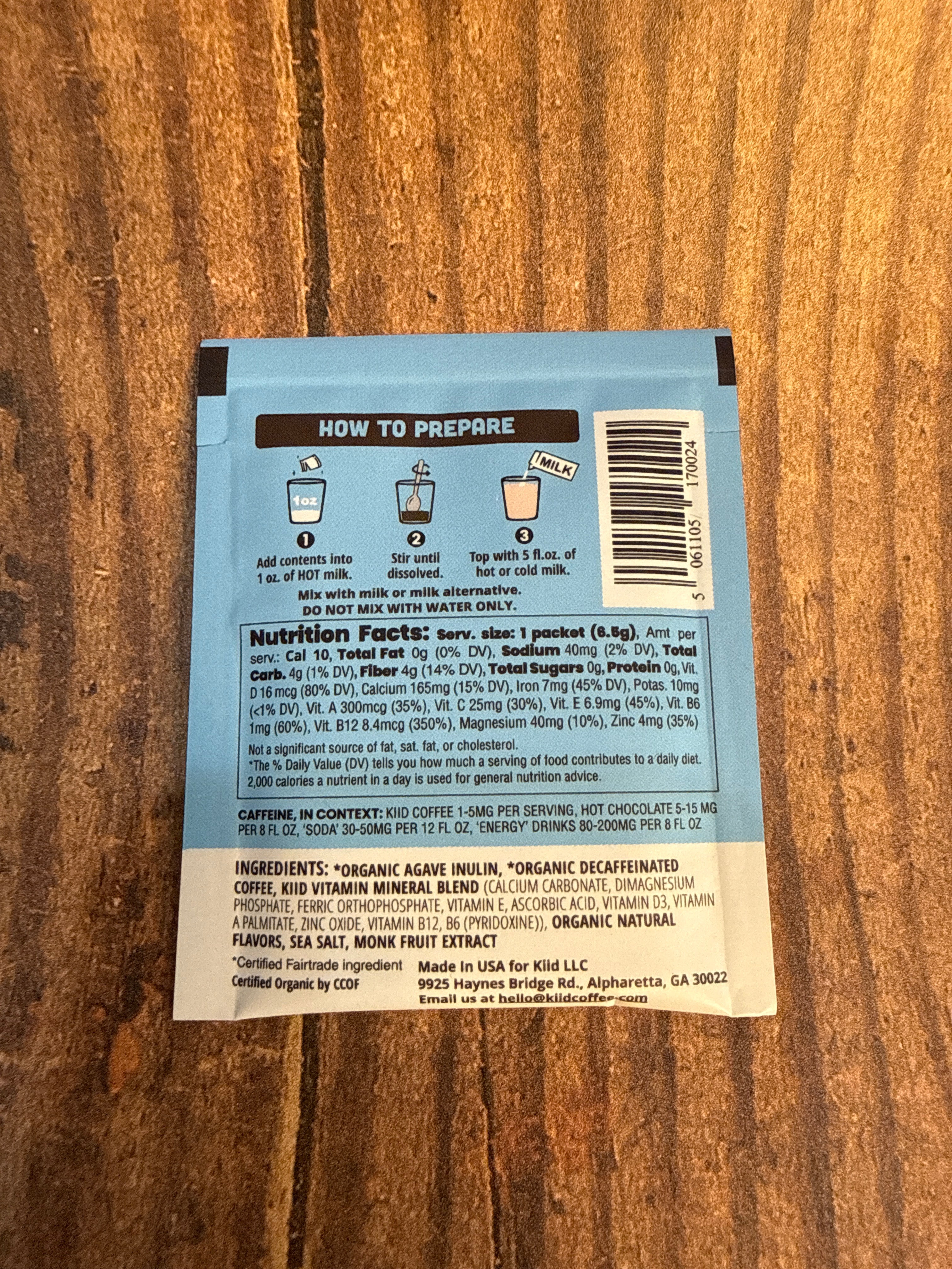 Kiid Coffee SINGLE Original Latte