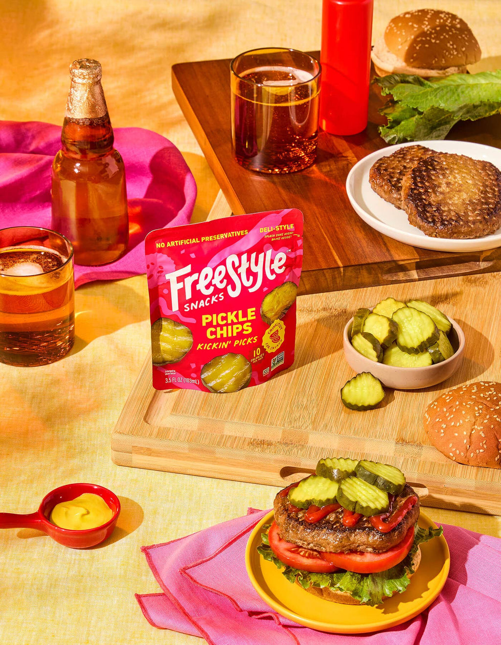 Spicy Dill Pickle Chips 3.5oz - Freestyle Snacks