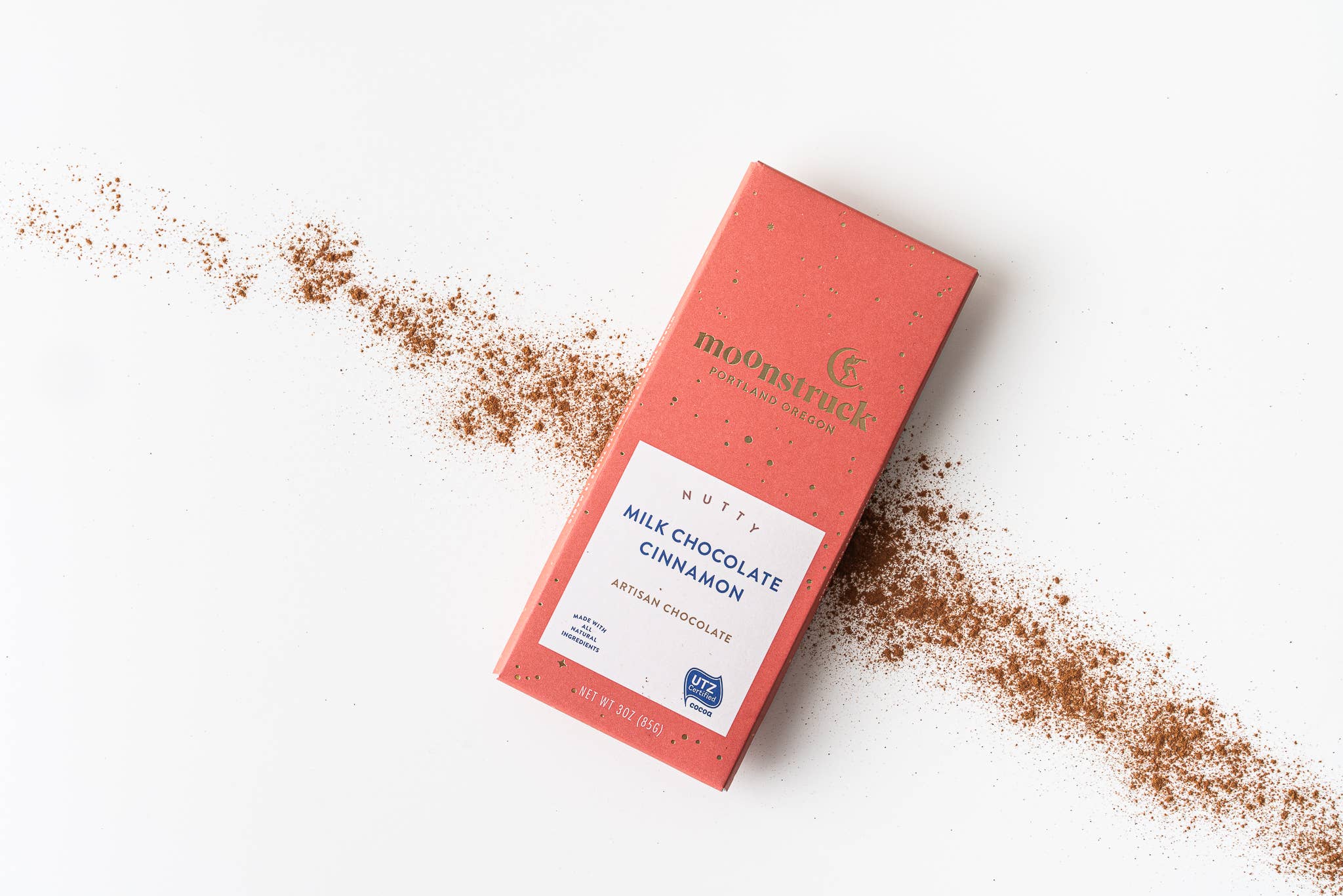 Moonstruck Chocolate Co - Nutty Milk Chocolate Cinnamon Bar