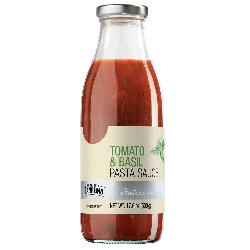 Fine Italian Food - Co. Sanremo Tomato & Basil Pasta Sauce, 17.6 oz.
