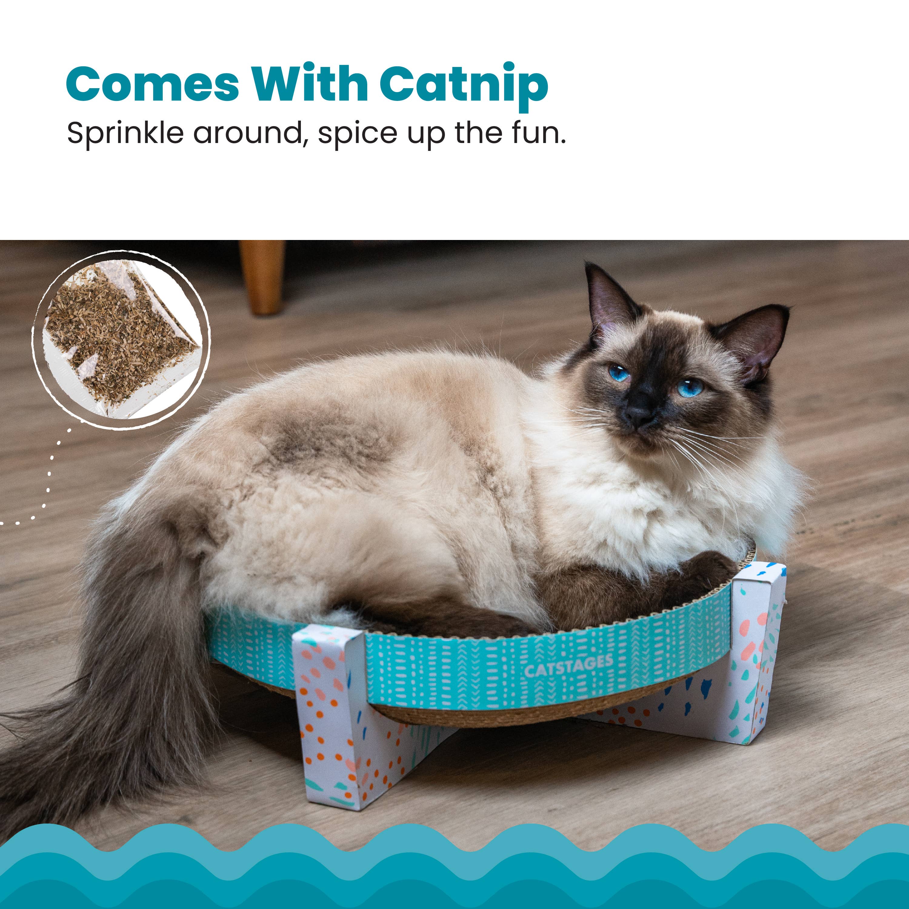 Pet Palette Distribution - Catstages Scratch, Snuggle & Rest Cat Scratcher With Catnip