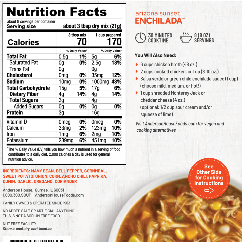 Anderson House | Frontier Soups - Arizona Sunset Enchilada Soup Mix