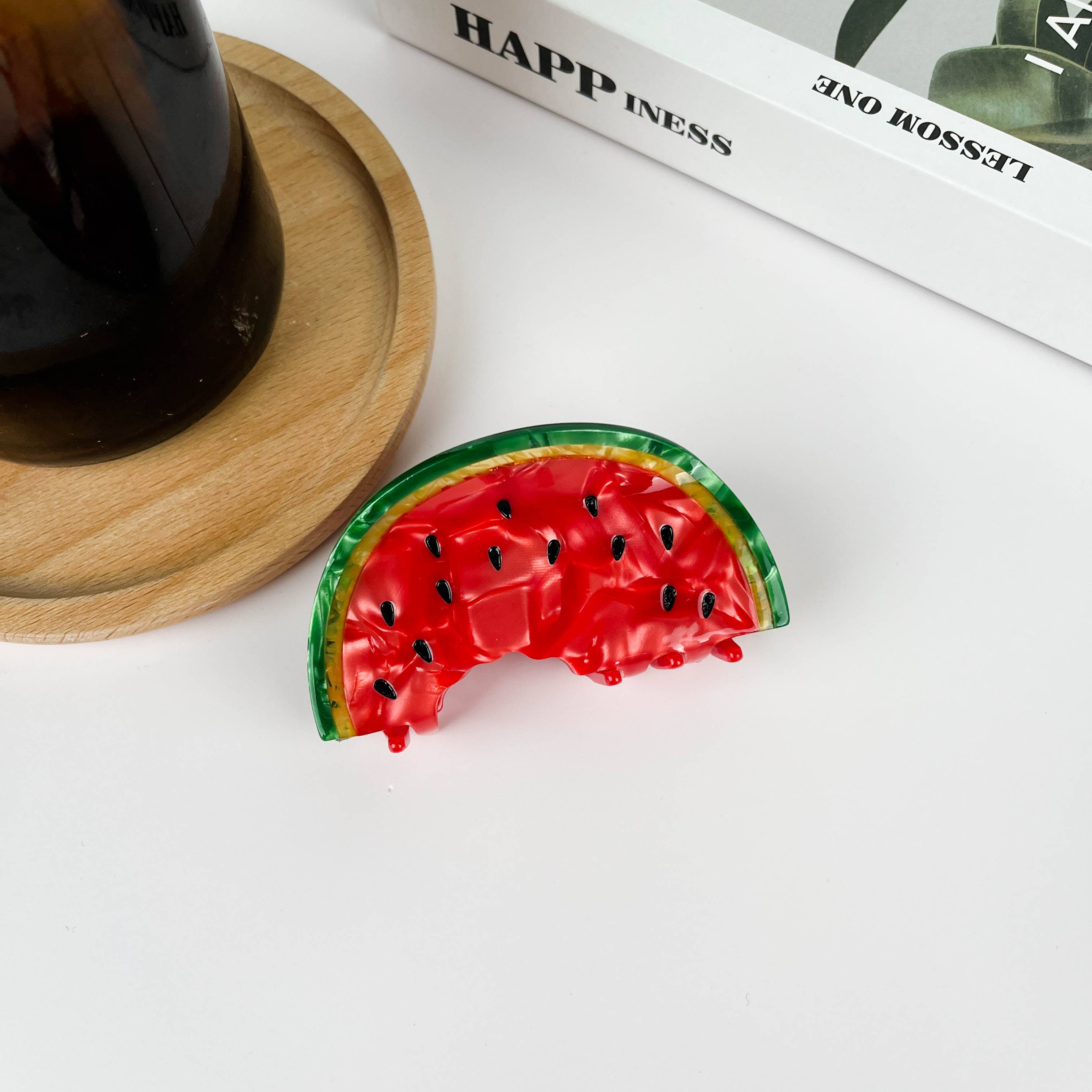 TheDivaSoap - Red Fruit Series Hair Clip,Watermelon Claw Clip