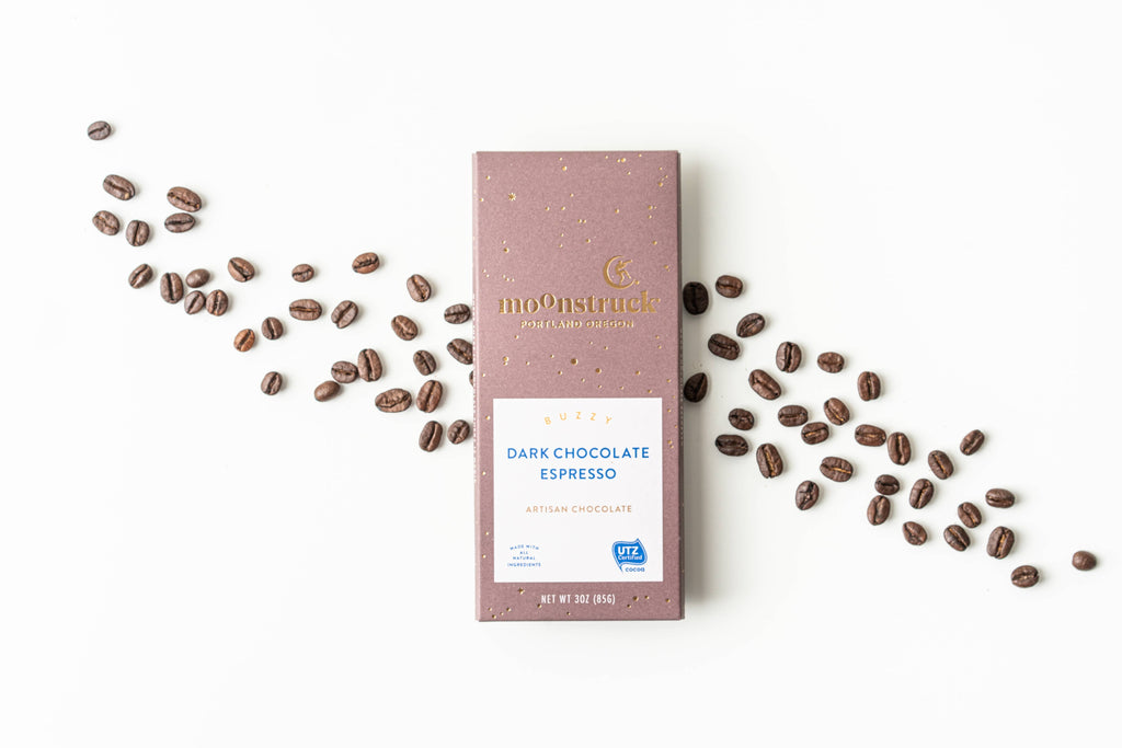 Moonstruck Chocolate Co - Buzzy Dark Espresso Chocolate Bar