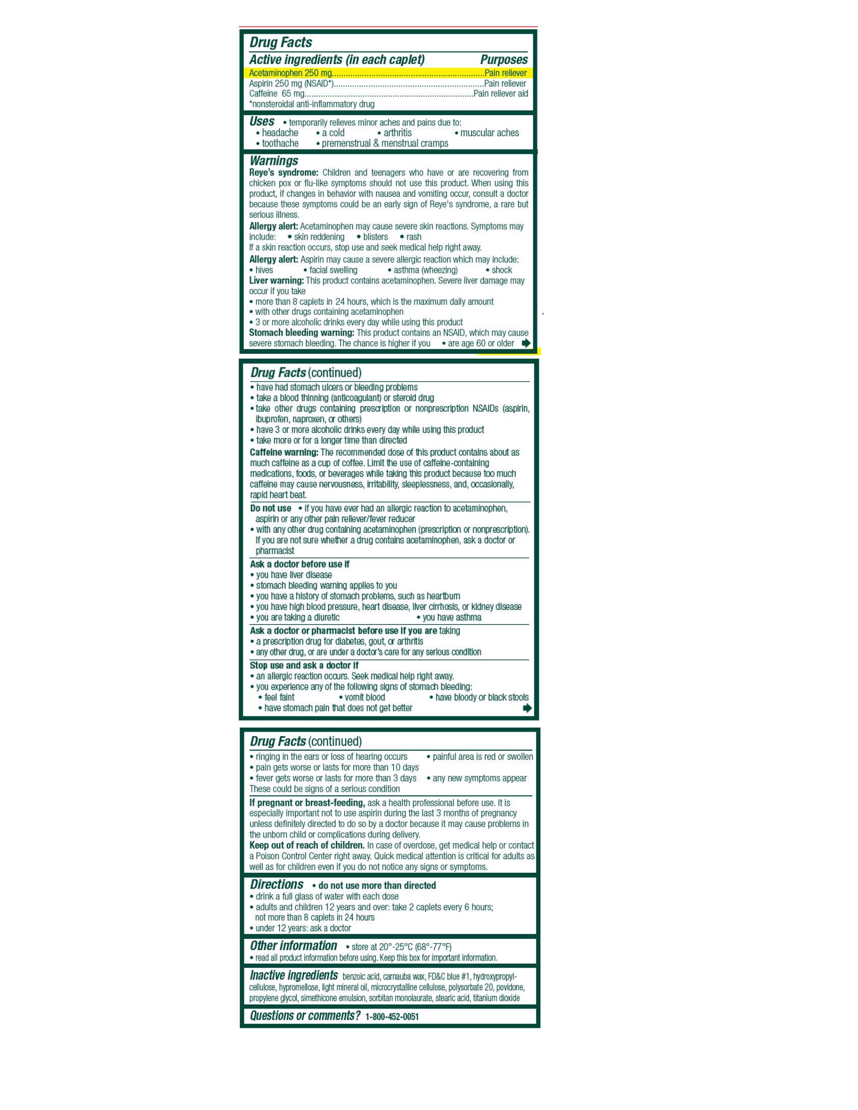 Shop The King - Excedrin Drug Es 4pill 6 Per Box