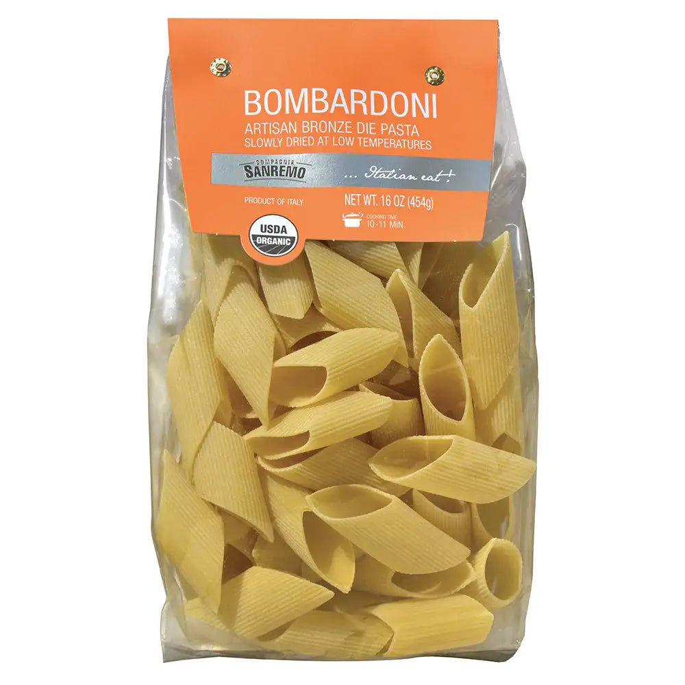 Fine Italian Food - Co. Sanremo Organic Artisan Bombardoni Pasta, 1 lb.