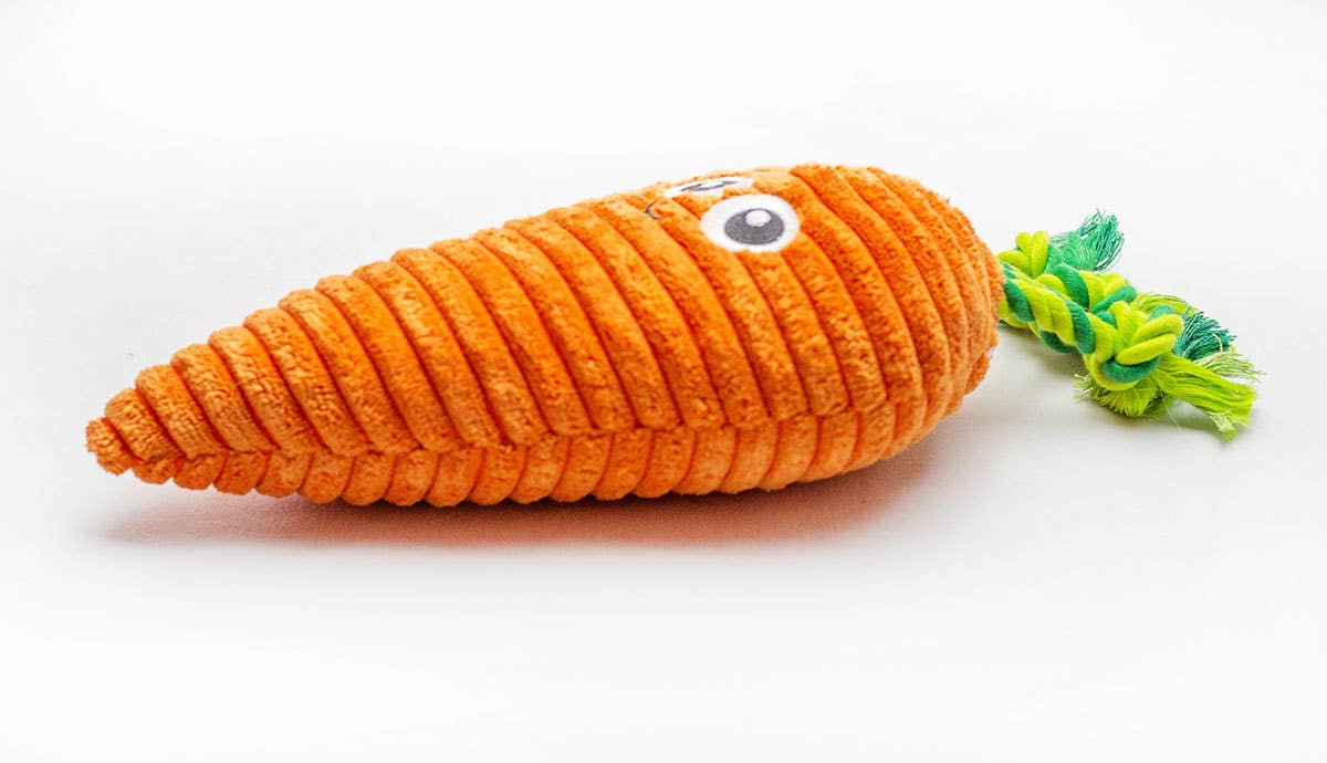 ThoozyPet Carrot Plush Dog Toy 10"