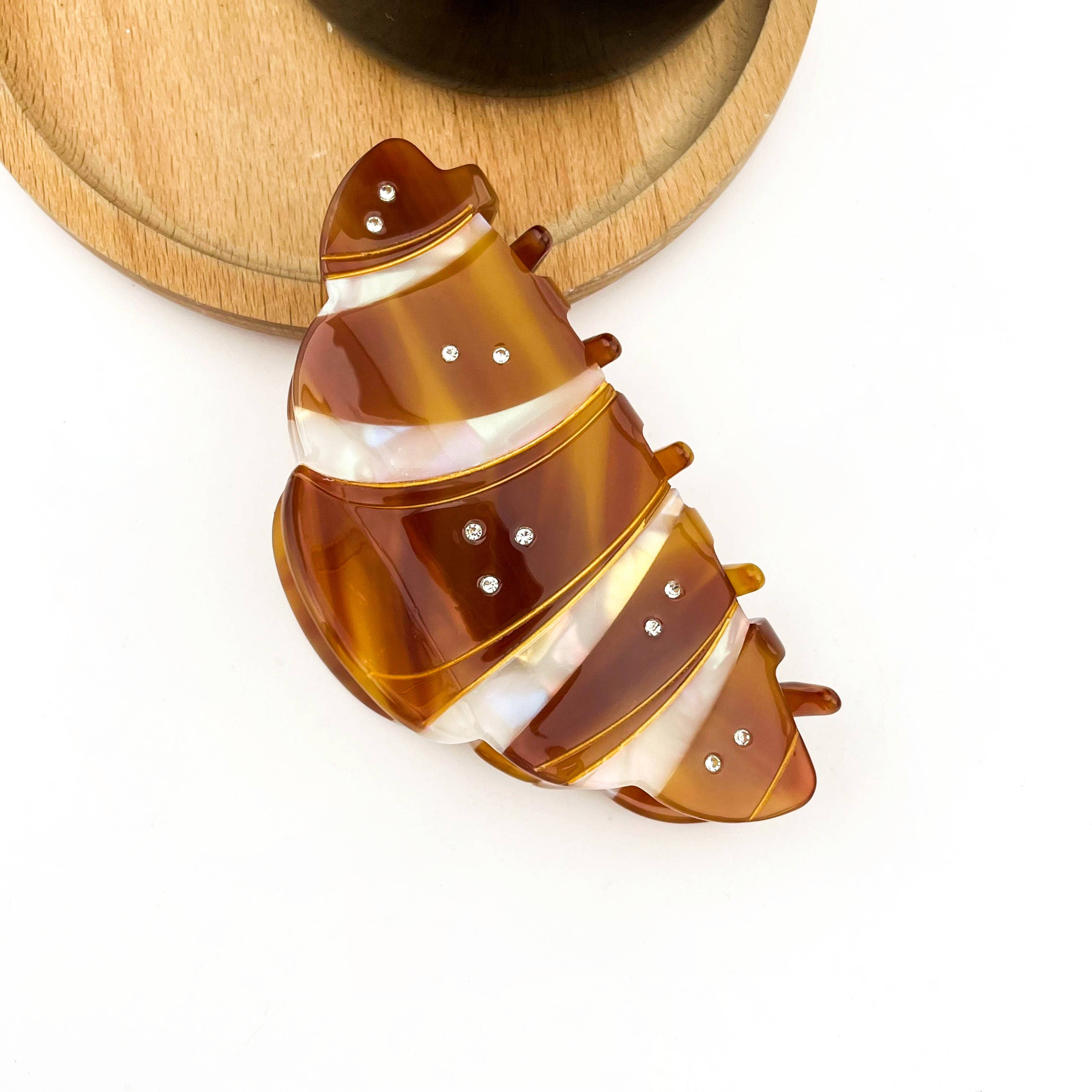 TheDivaSoap - New Croissant Hair Claw Clip, Bread-shaped Hair Clip