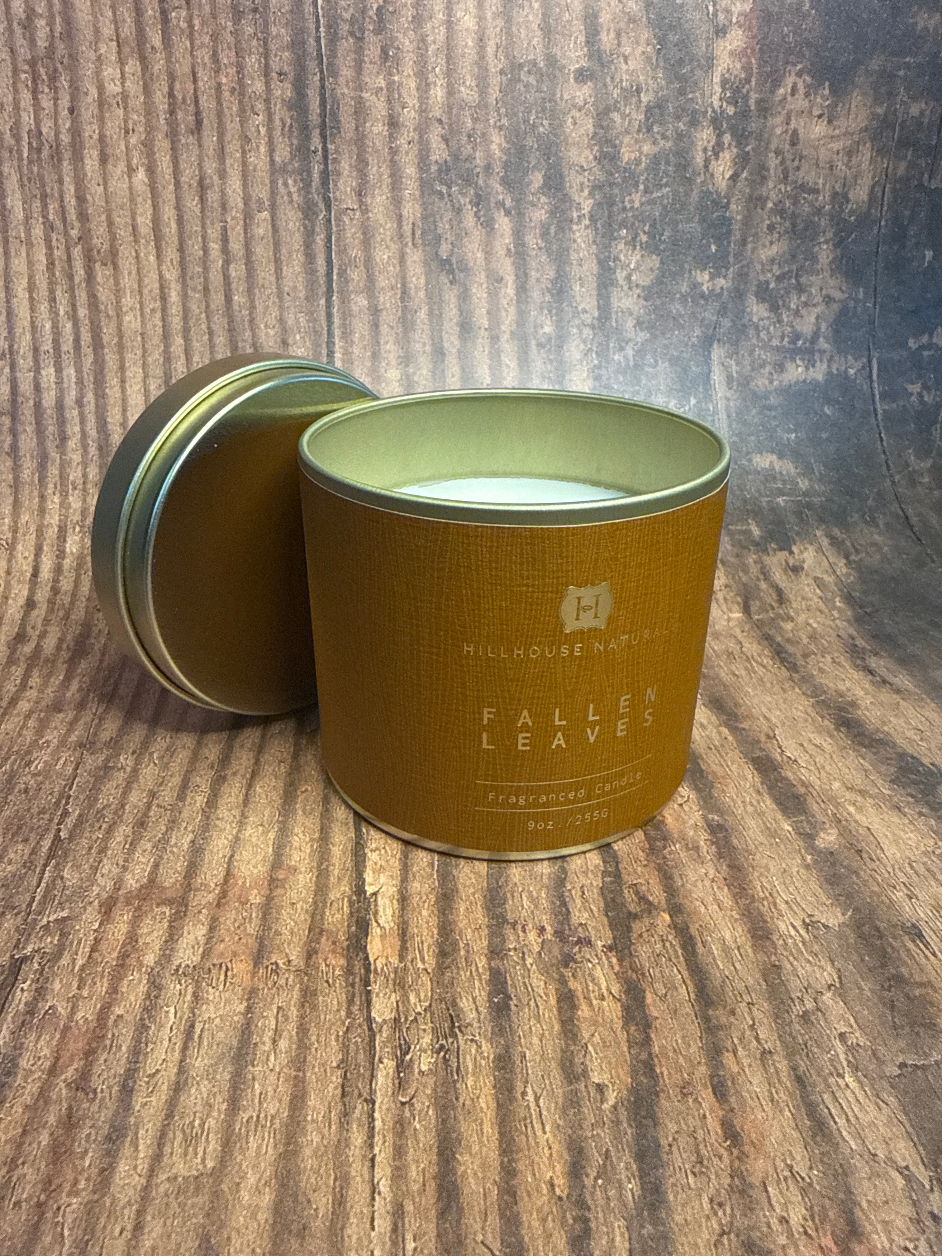 Fallen Leaves Candle Tin