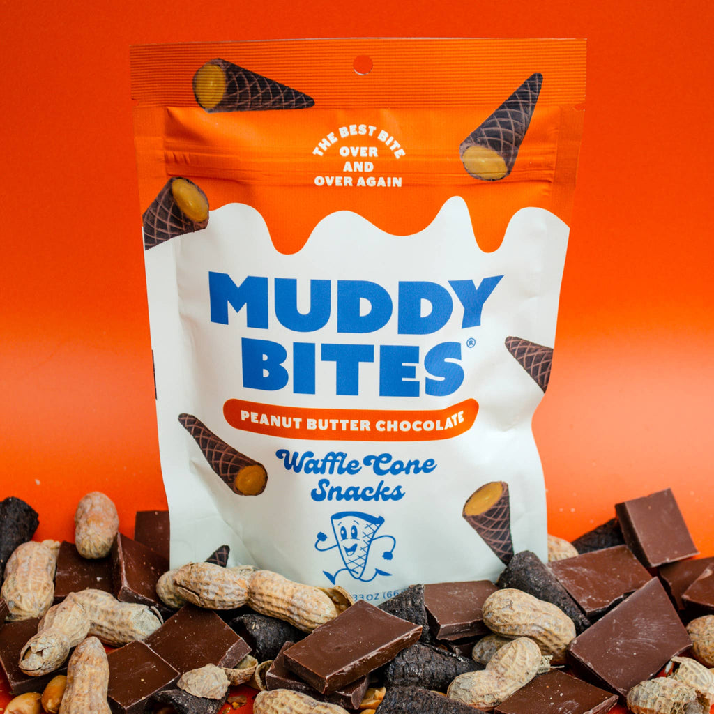 Muddy Bites - Peanut Butter Chocolate Waffle Cone Snacks
