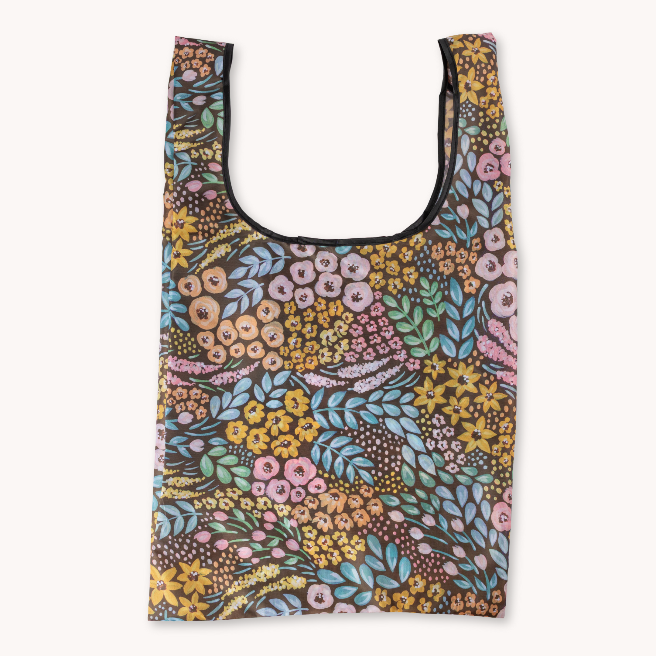 Elyse Breanne Design - Black Floral Reusable Bag