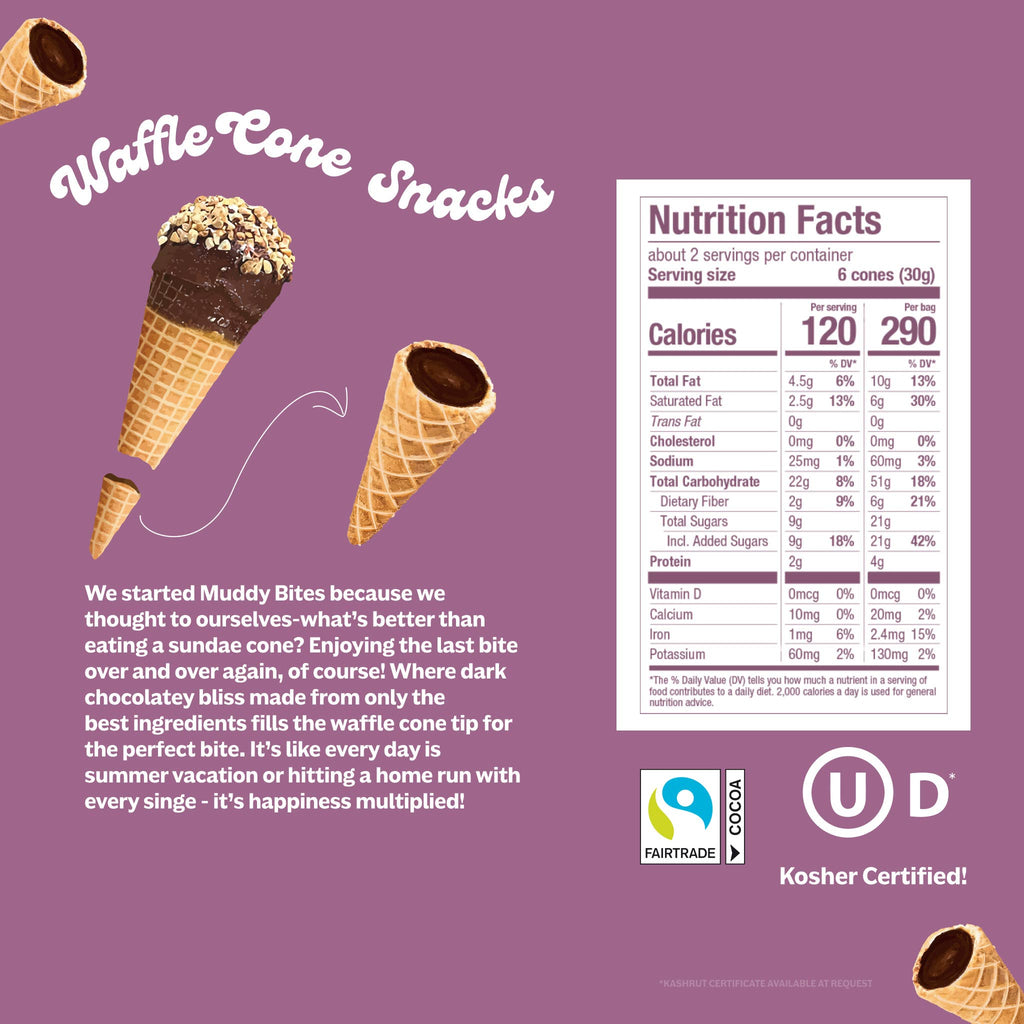 Muddy Bites - Dark Waffle Cones Snacks