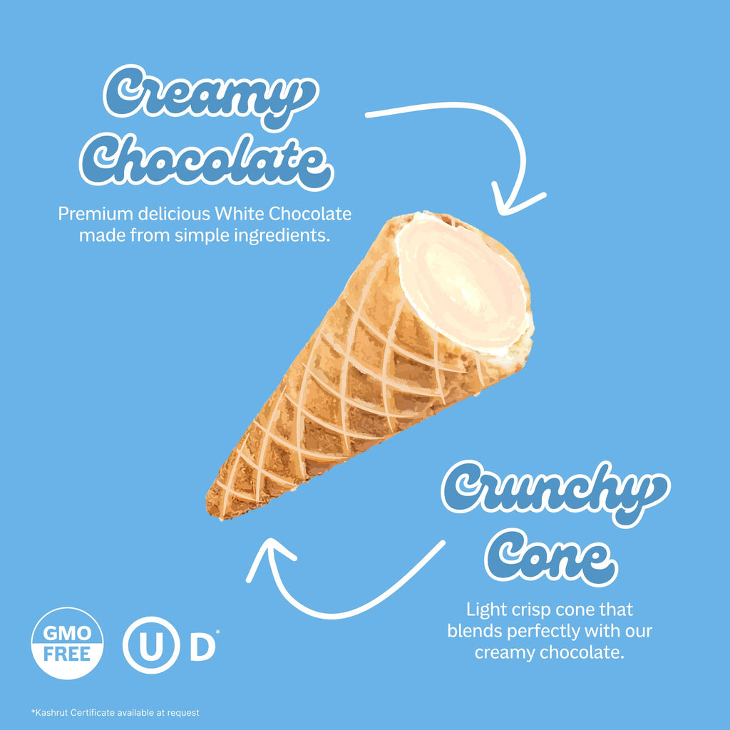 Muddy Bites - White Chocolate Waffle Cones Snacks