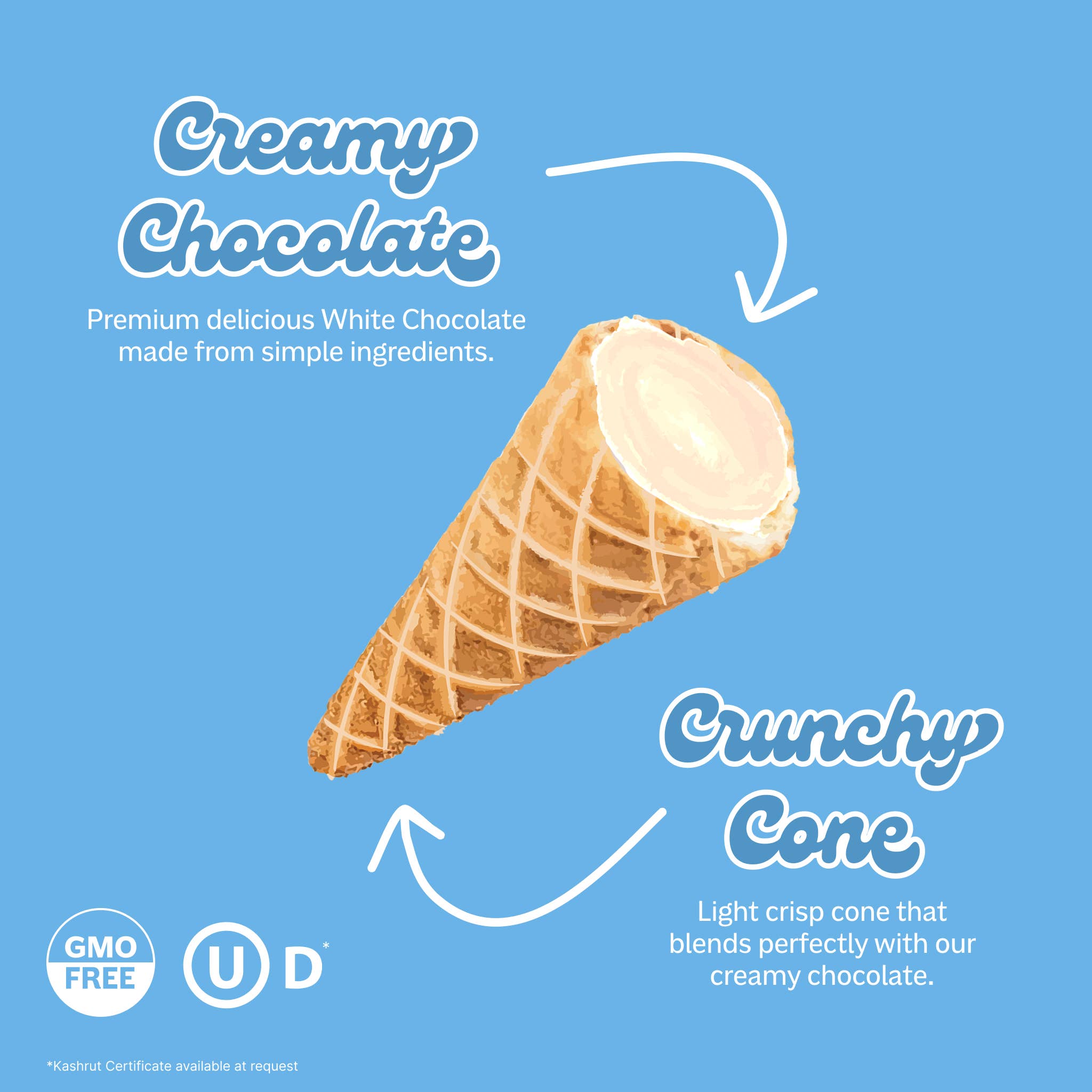 Muddy Bites - White Chocolate Waffle Cones Snacks