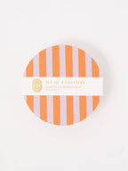 One & Only Paper - Ultra Violet and Orange Striped Coaster - Set of 4