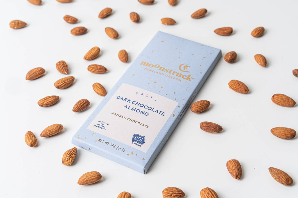Moonstruck Chocolate Co - Salty Dark Sea Salt Almond Bar