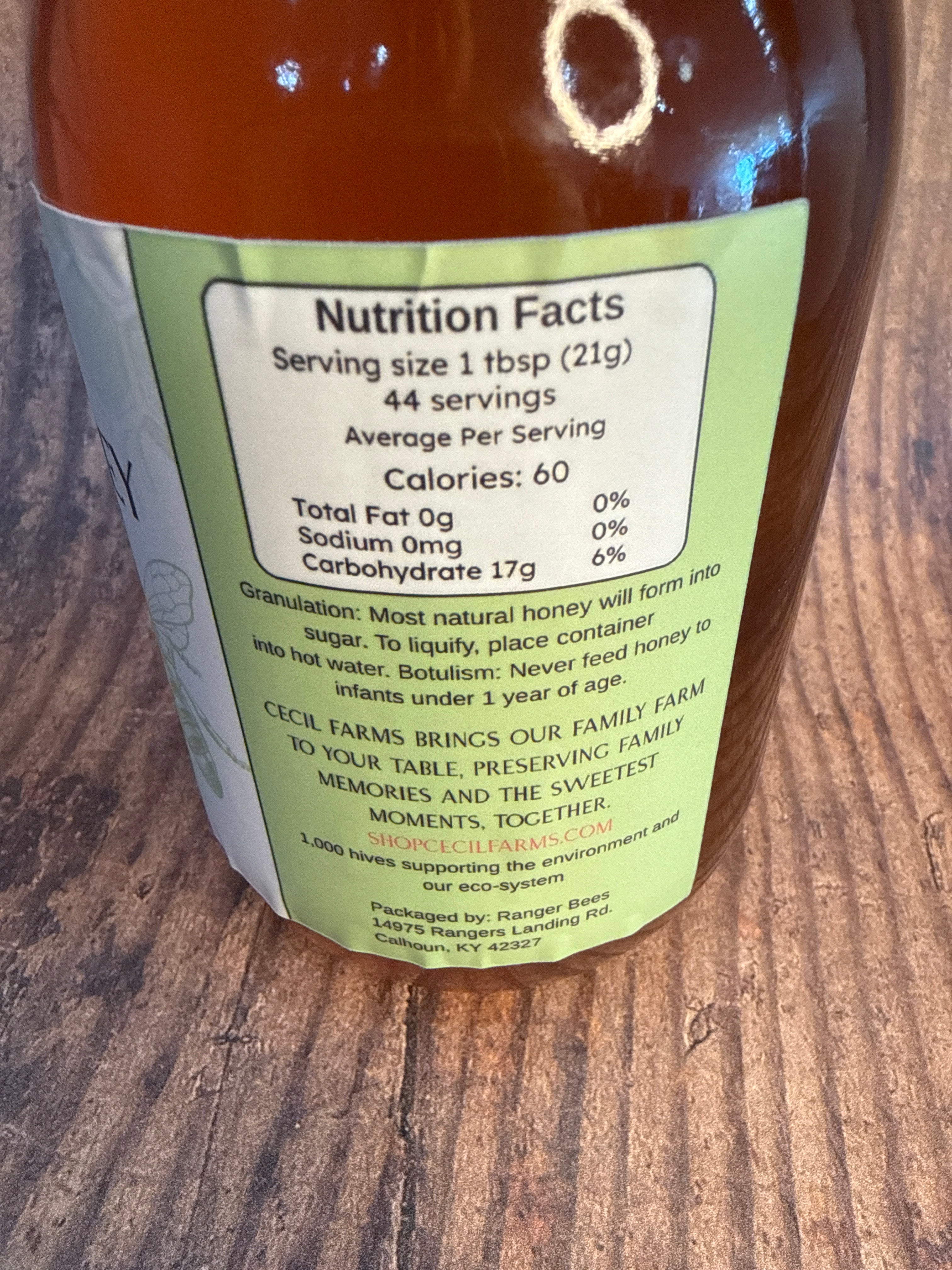 Cecil Farms Honey 22oz Pint