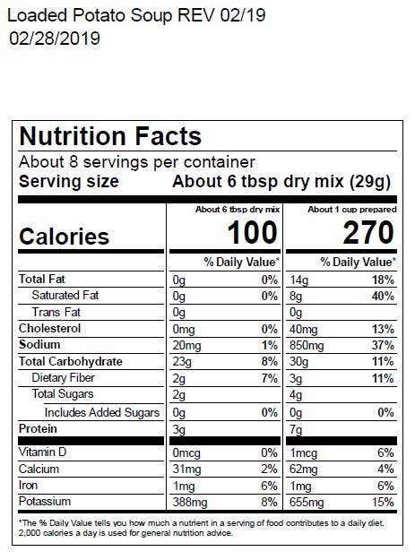 Anderson House | Frontier Soups - Rocky Mountain Trail Loaded Potato Soup Mix