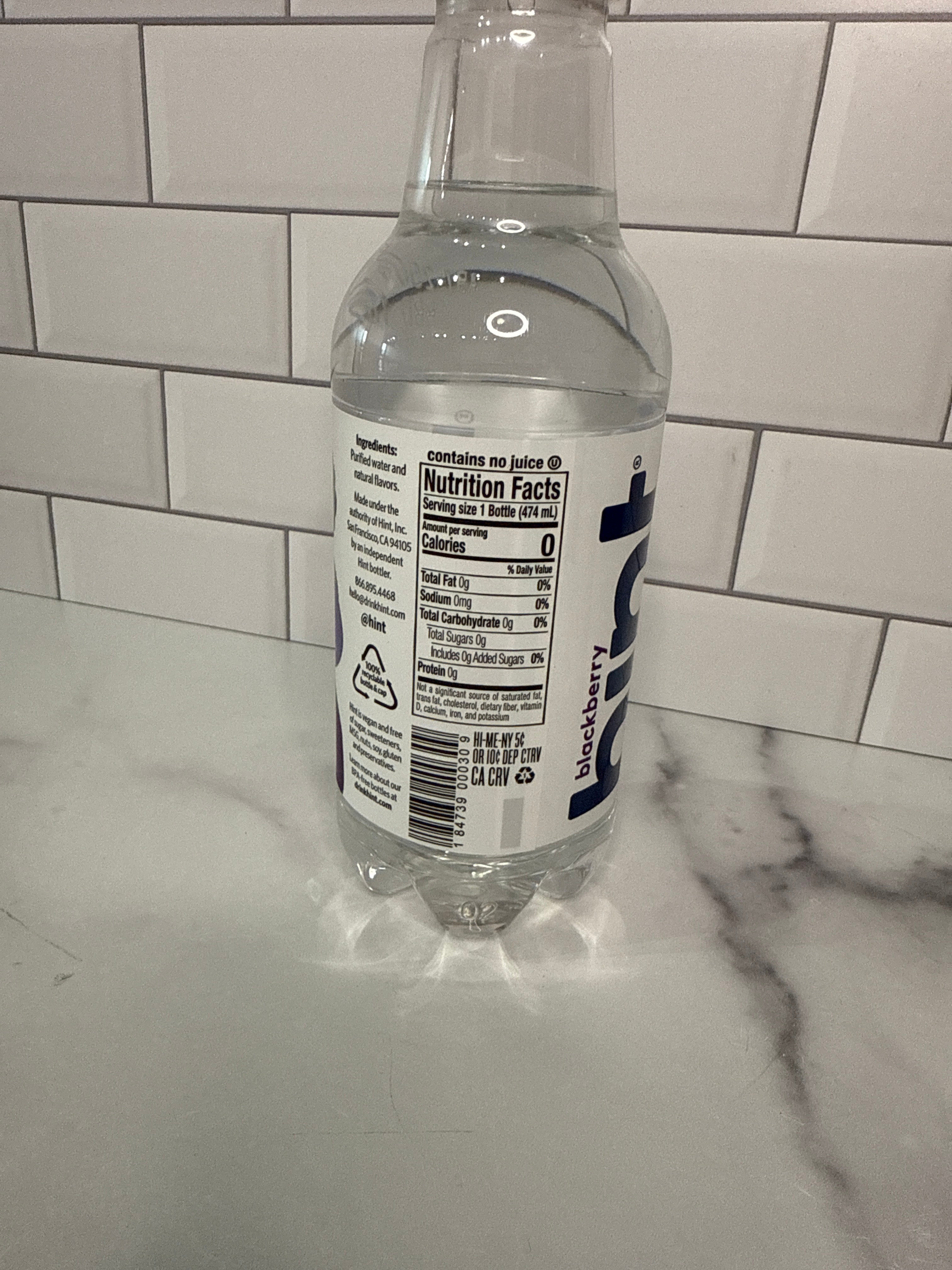 Hint Flavored Water 16 oz.