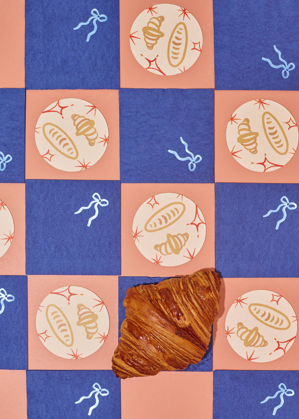 One & Only Paper - Oui Croissants Coasters - Set of Four