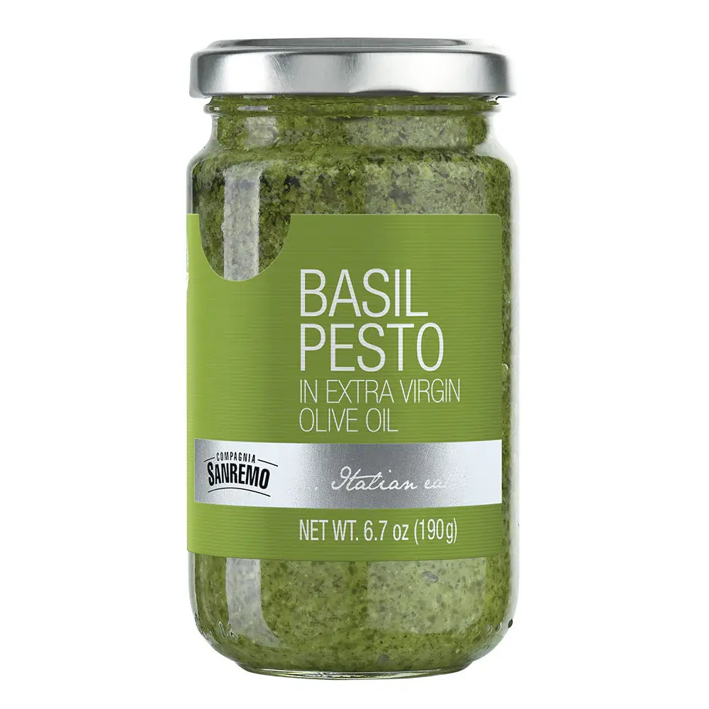 Fine Italian Food - Co. Sanremo Basil Pesto PDO, 6.7 oz.