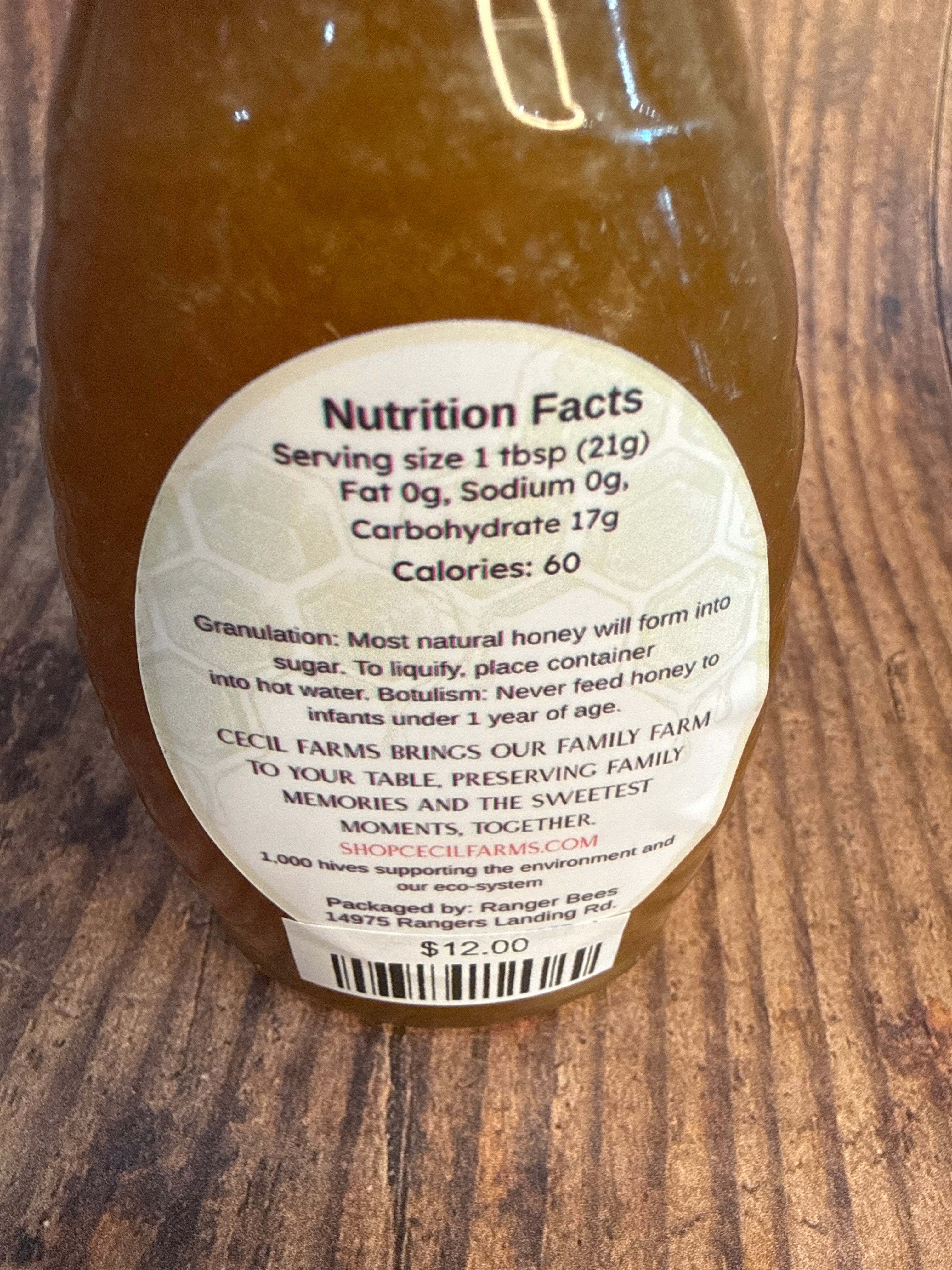 Cecil Farms Honey 8oz Bottle