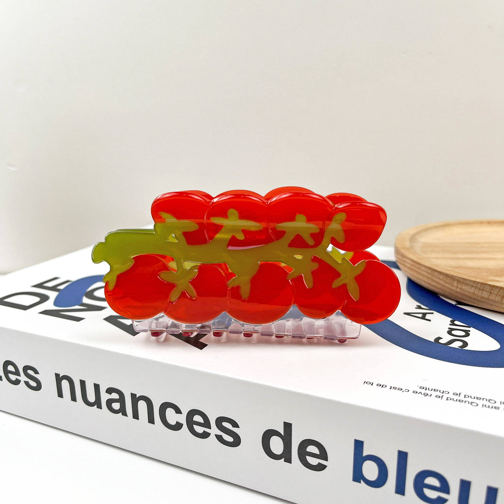 TheDivaSoap - Bunch Of Tomatoes Hair Clip, Fruit Claw Clip