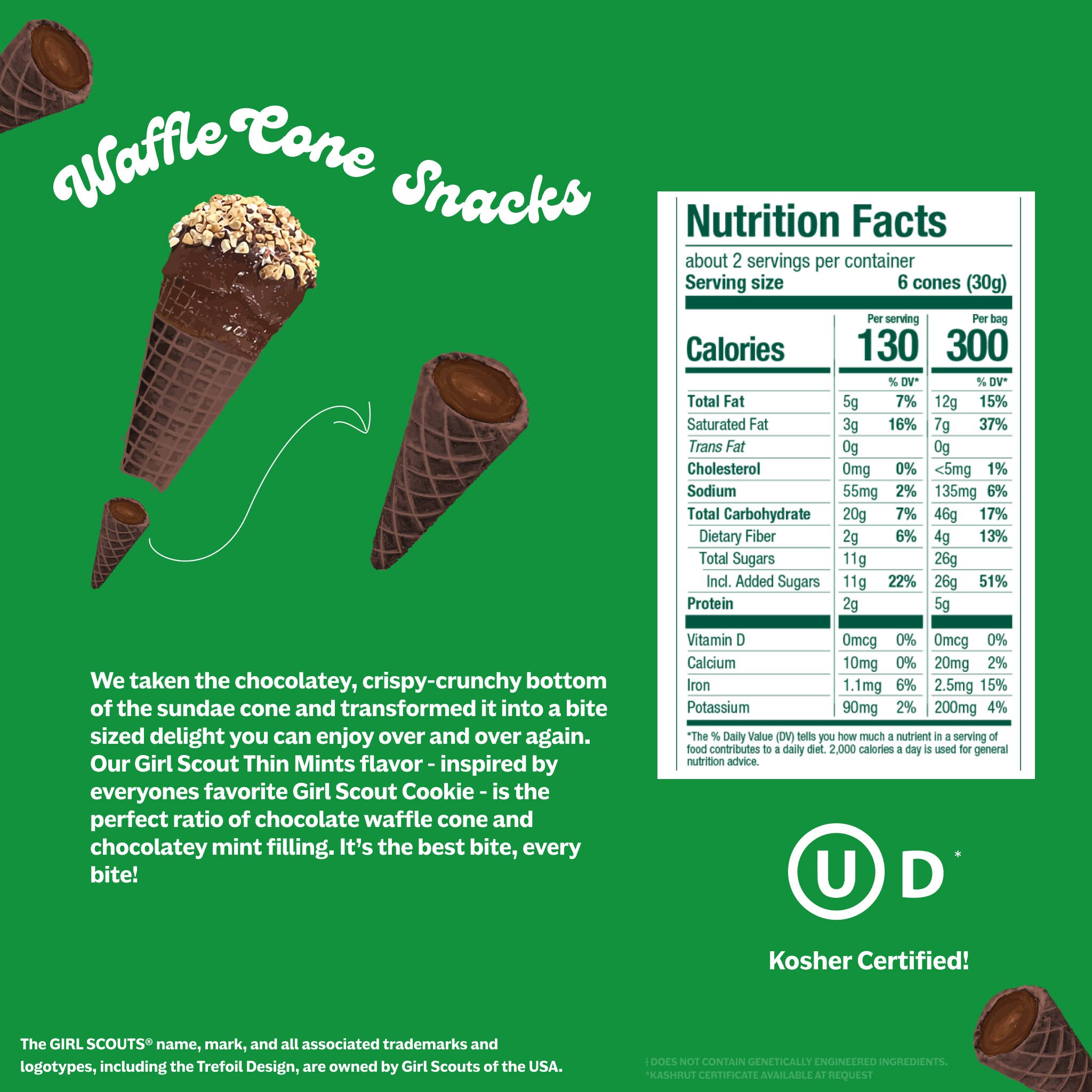 Girl Scout Thin Mints™ Muddy Bites Waffle Cones Snacks