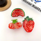 TheDivaSoap - Red Fruit Series Hair Clip,Watermelon Claw Clip