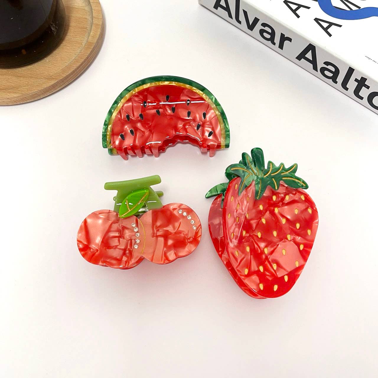 TheDivaSoap - Red Fruit Series Hair Clip,Watermelon Claw Clip