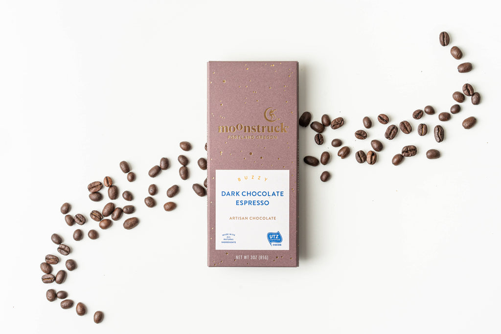 Moonstruck Chocolate Co - Buzzy Dark Espresso Chocolate Bar