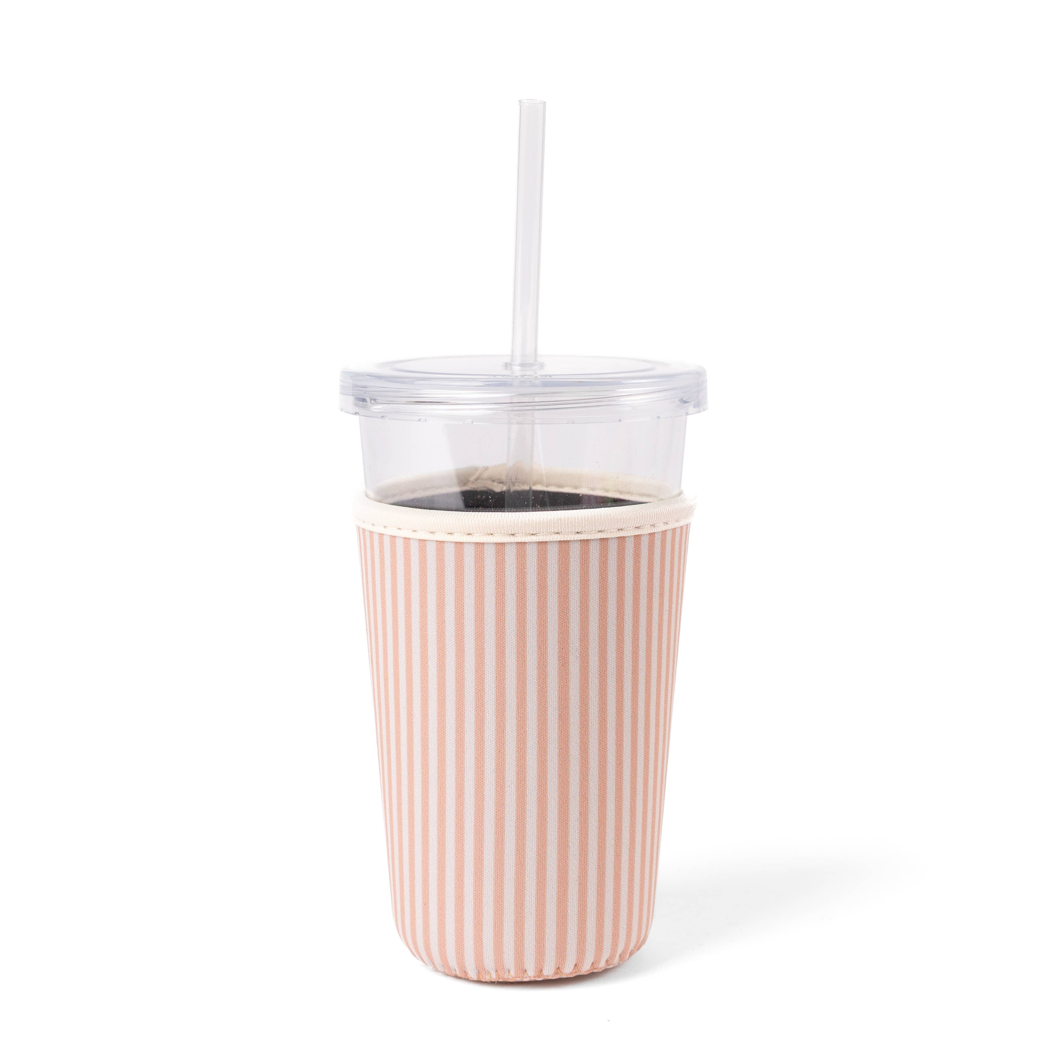 Elyse Breanne Design - Latte Stripes Drink Sleeve, Iced Coffee Sleeve