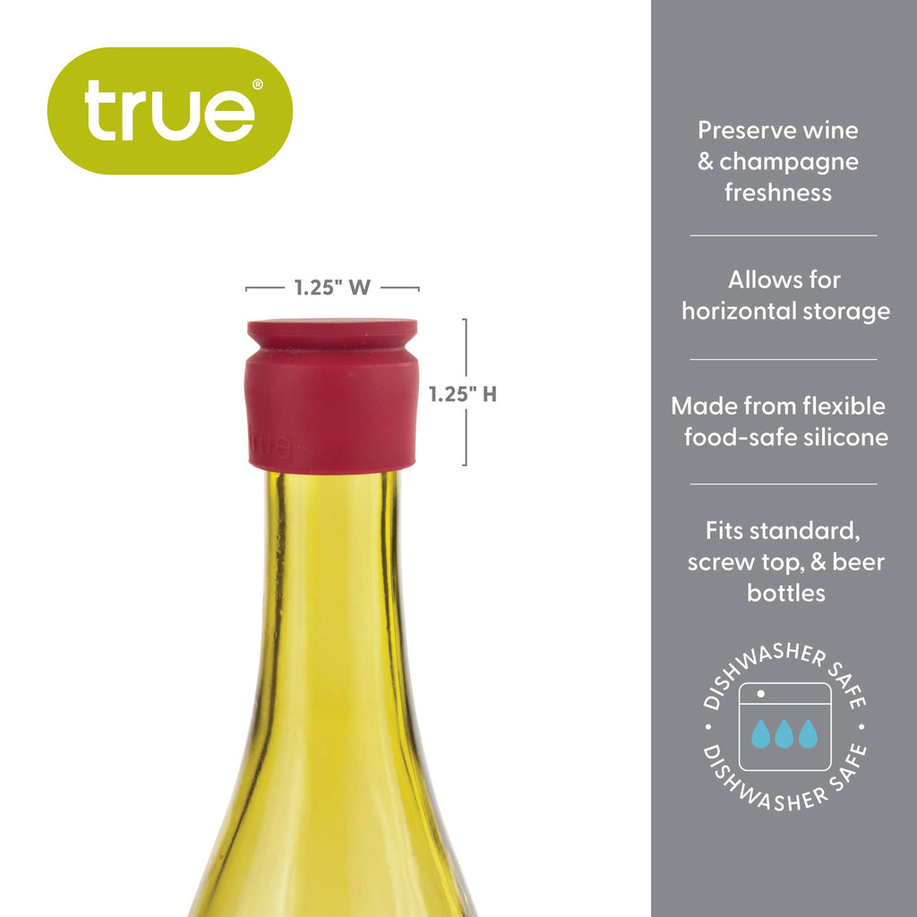 TRUE - TrueCap Silicone Bottle Stopper in Burgundy