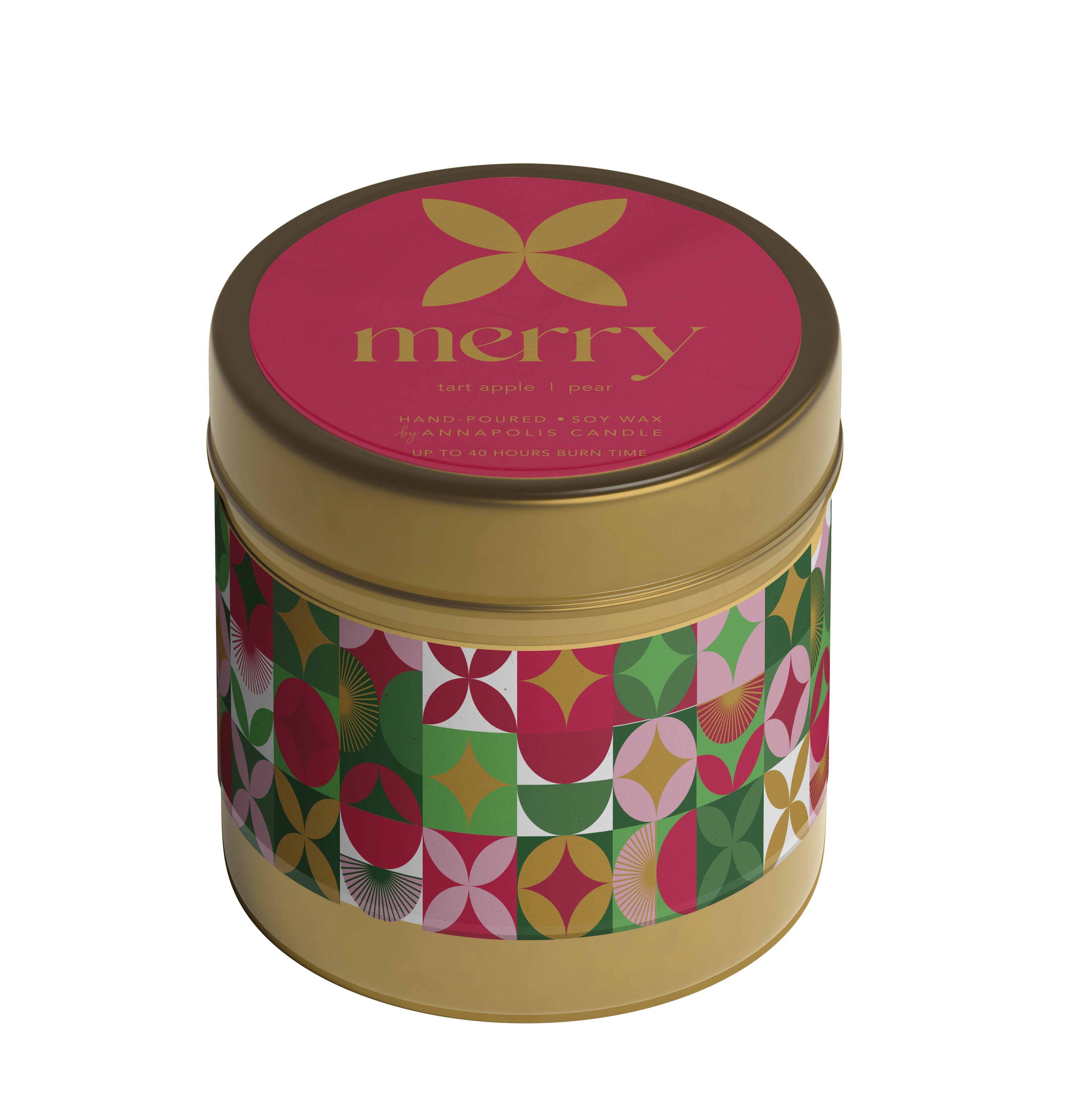 Merry Candle Tin