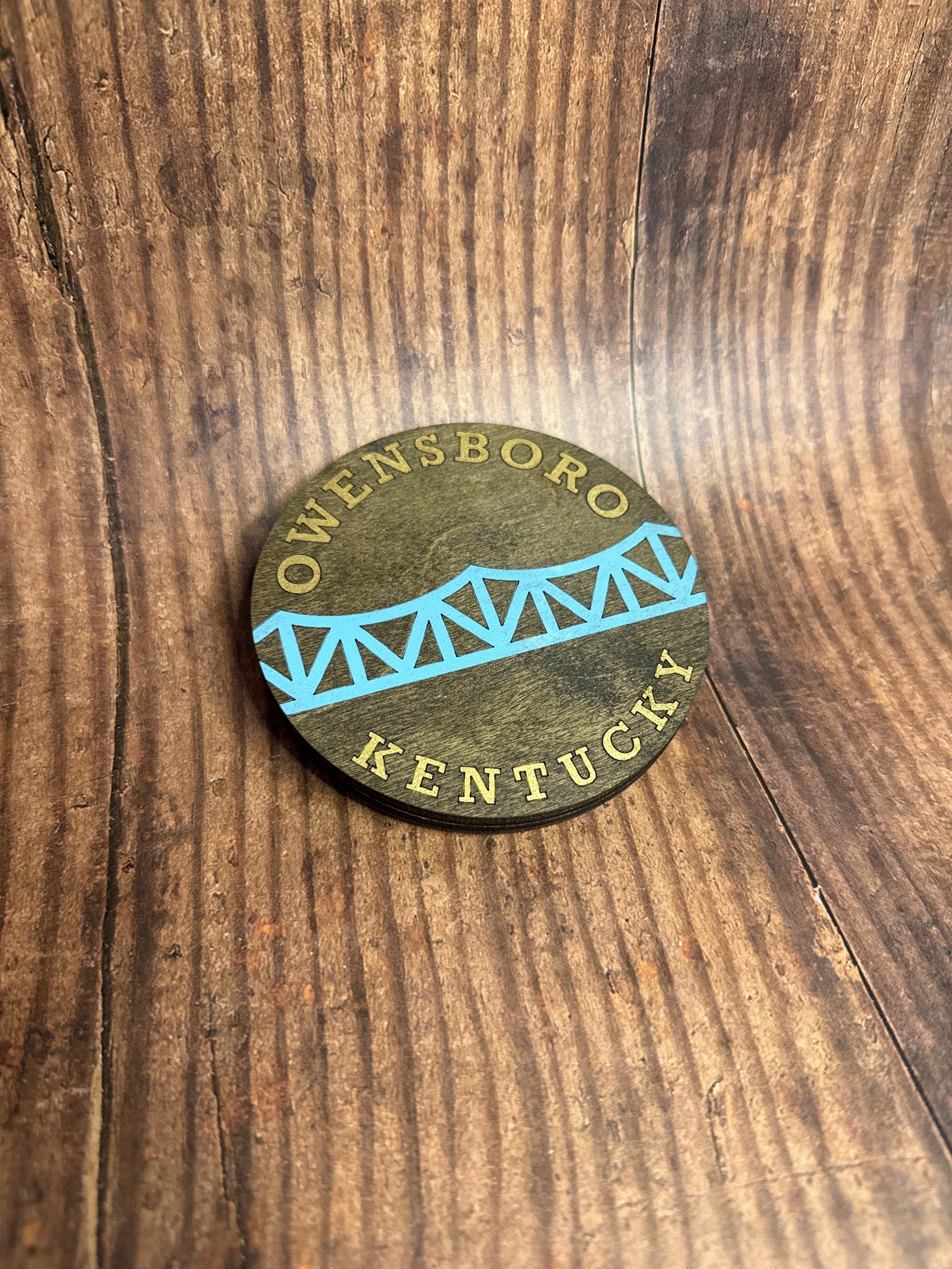 Wooden Blue Bridge Coaster