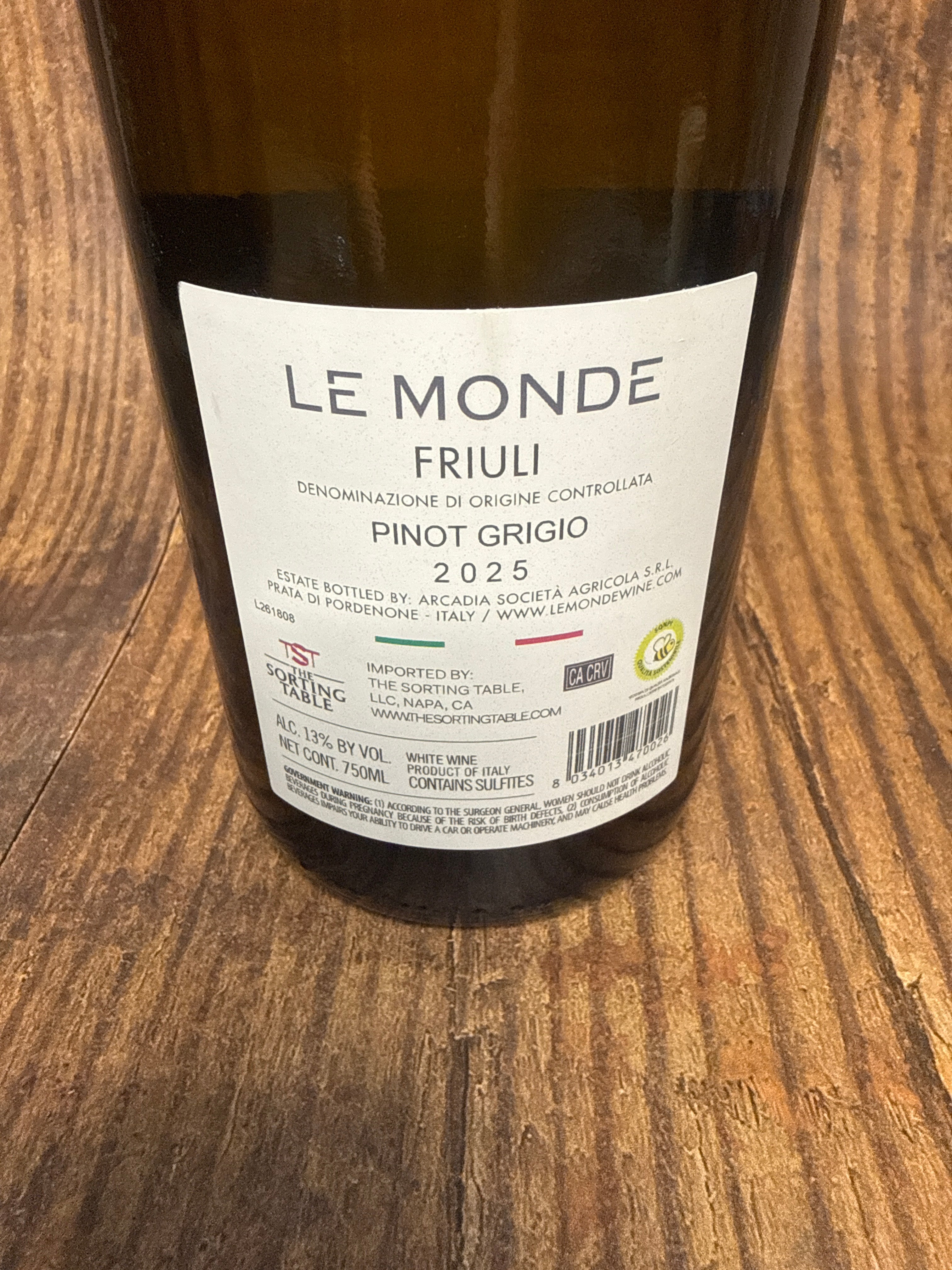 Le Monde Pinot Grigio (2025)