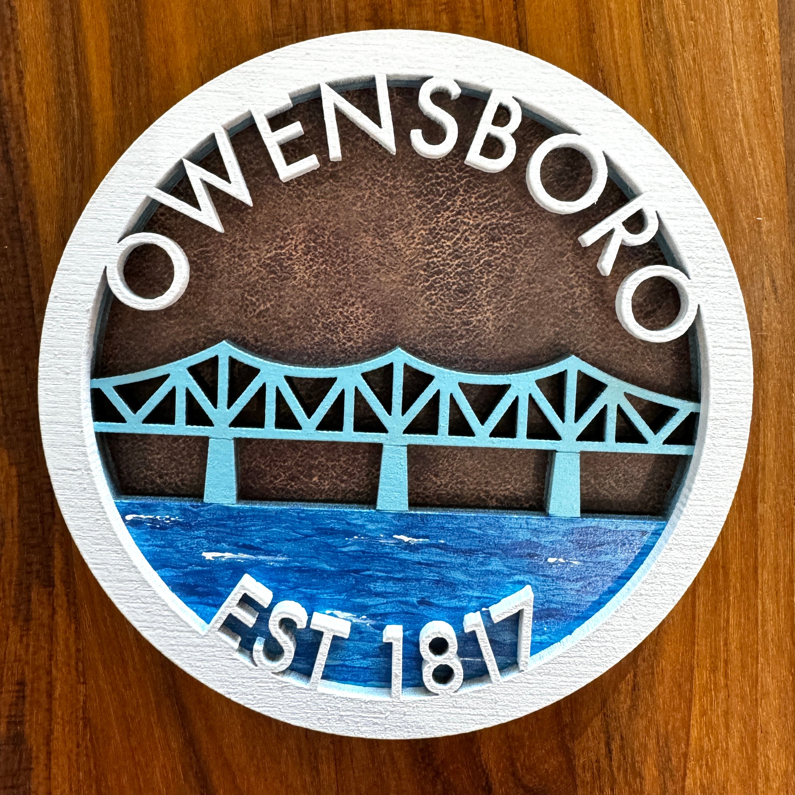 Owensboro Bridge Magnet (Round)
