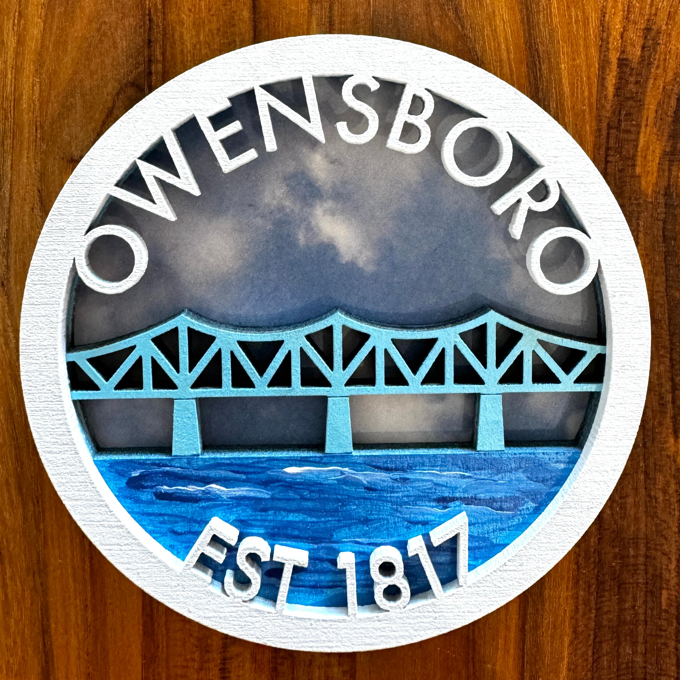 Owensboro Bridge Magnet (Round)