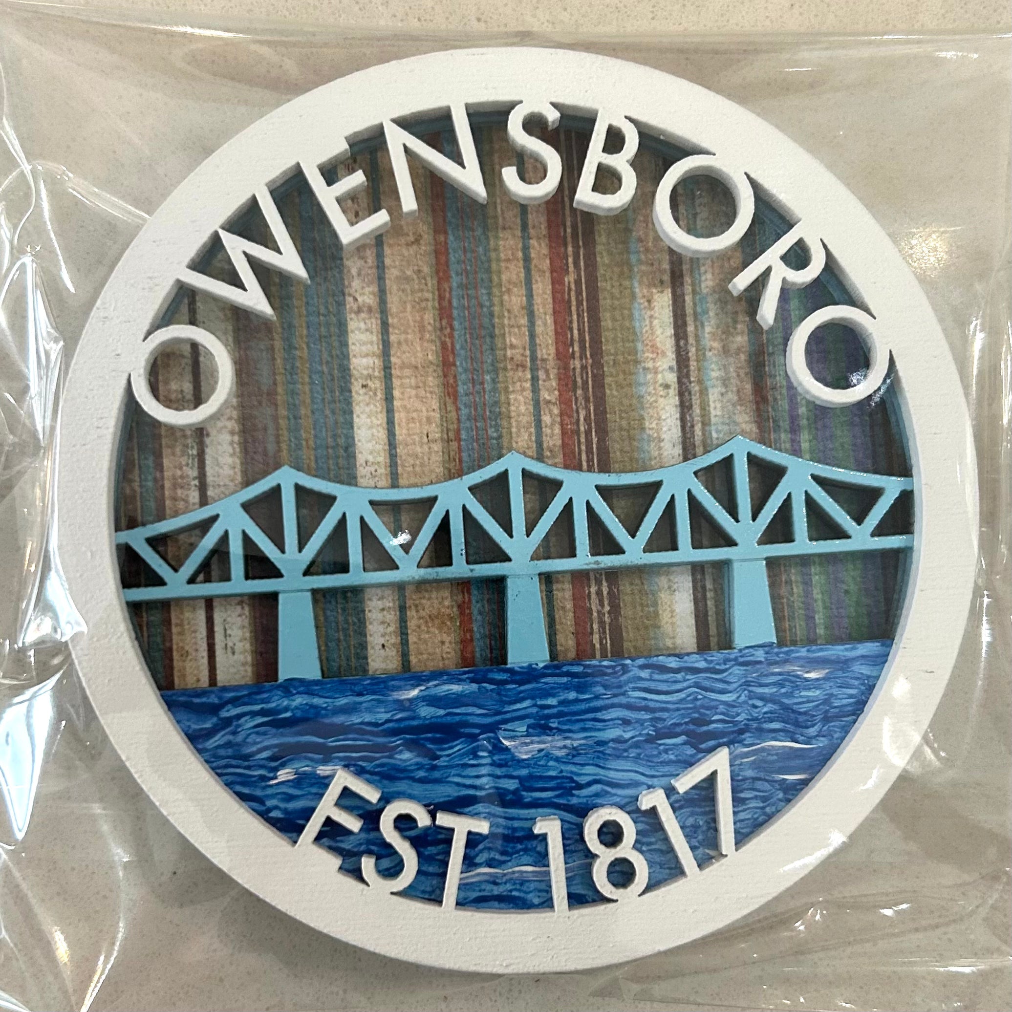 Owensboro Bridge Magnet (Round)
