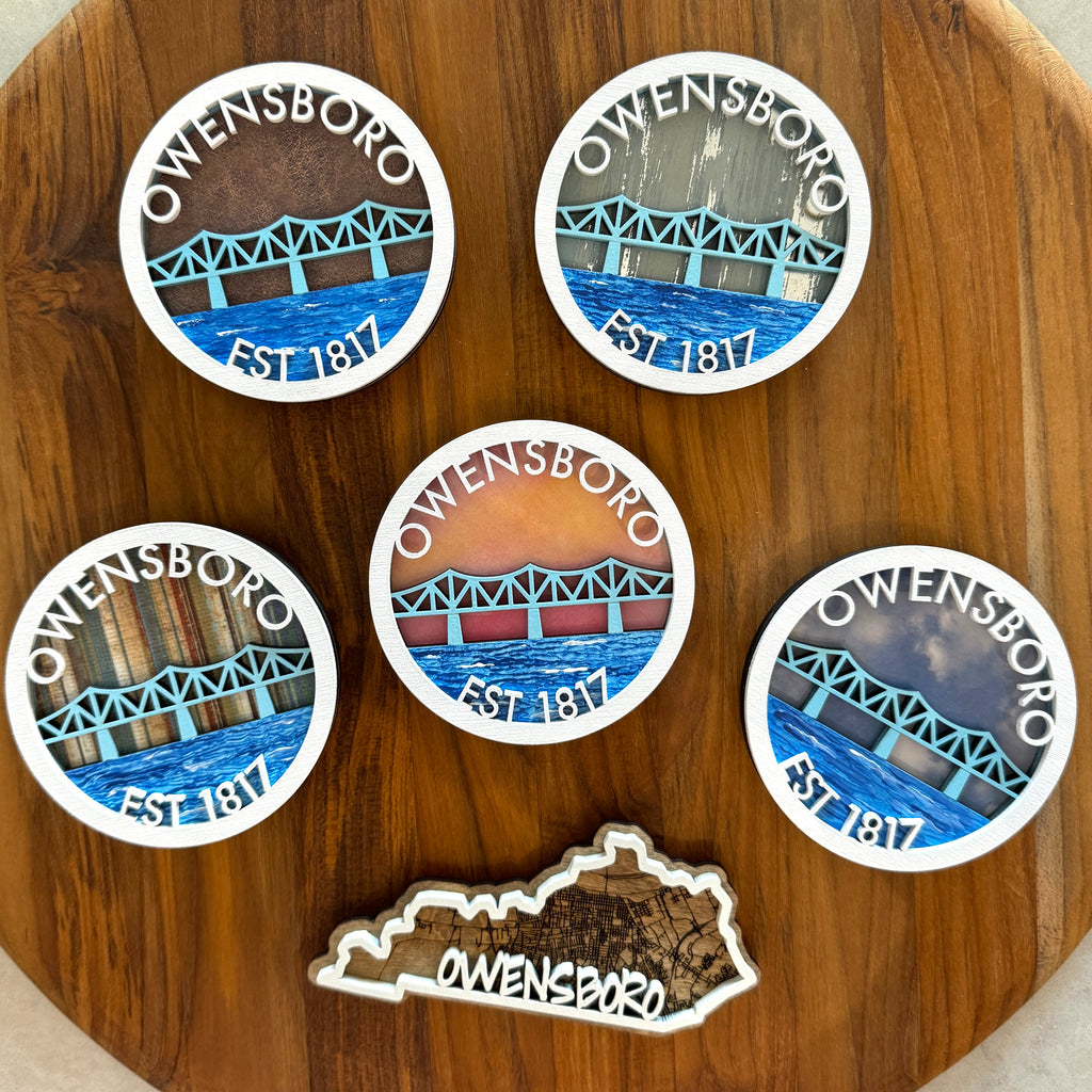 Owensboro Bridge Magnet (Round)