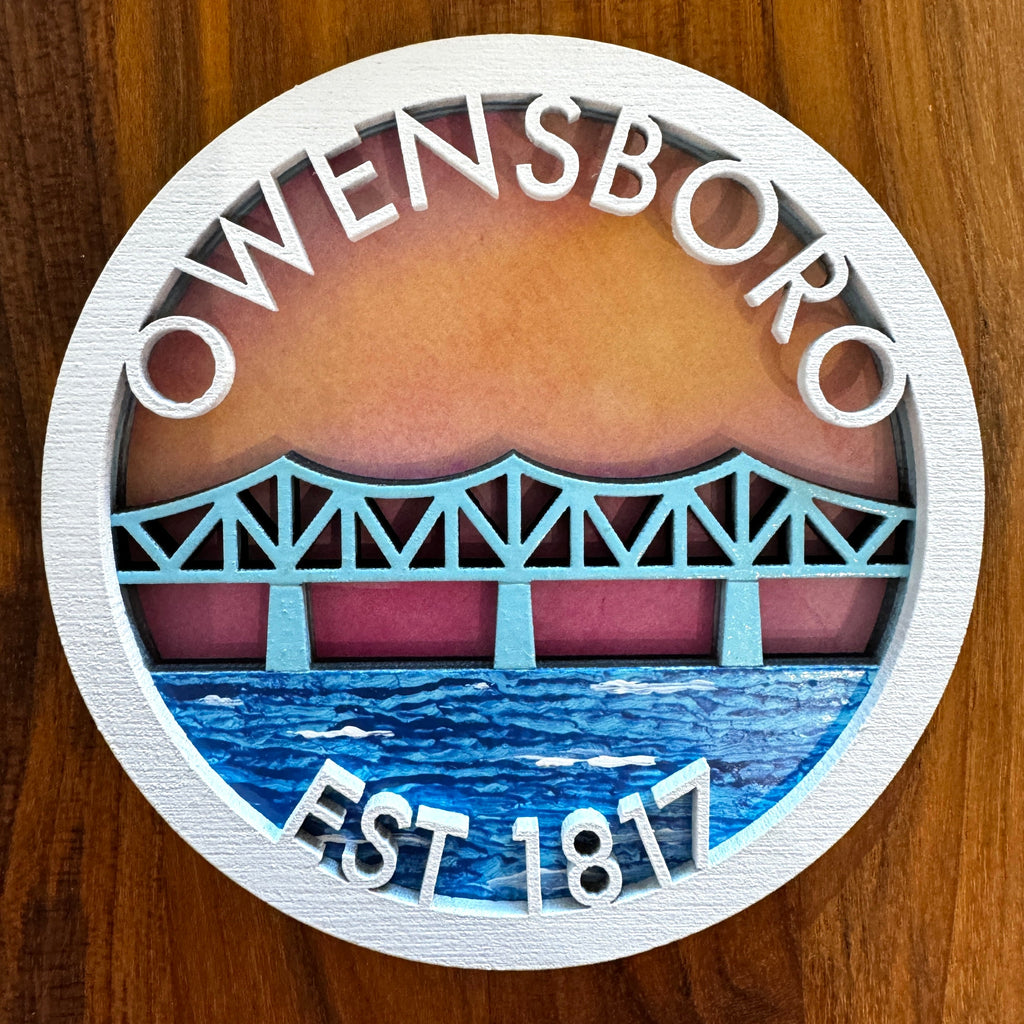 Owensboro Bridge Magnet (Round)