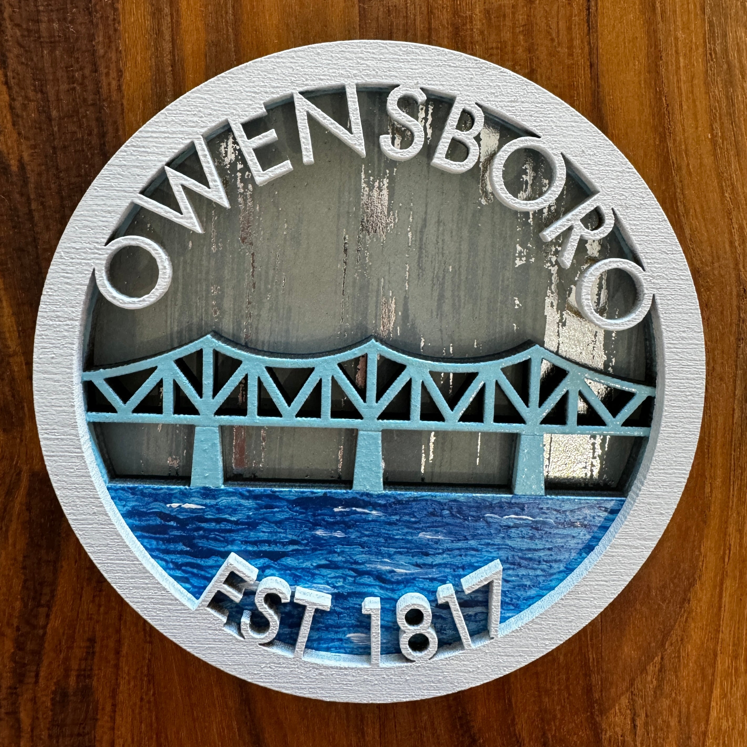 Owensboro Bridge Magnet (Round)