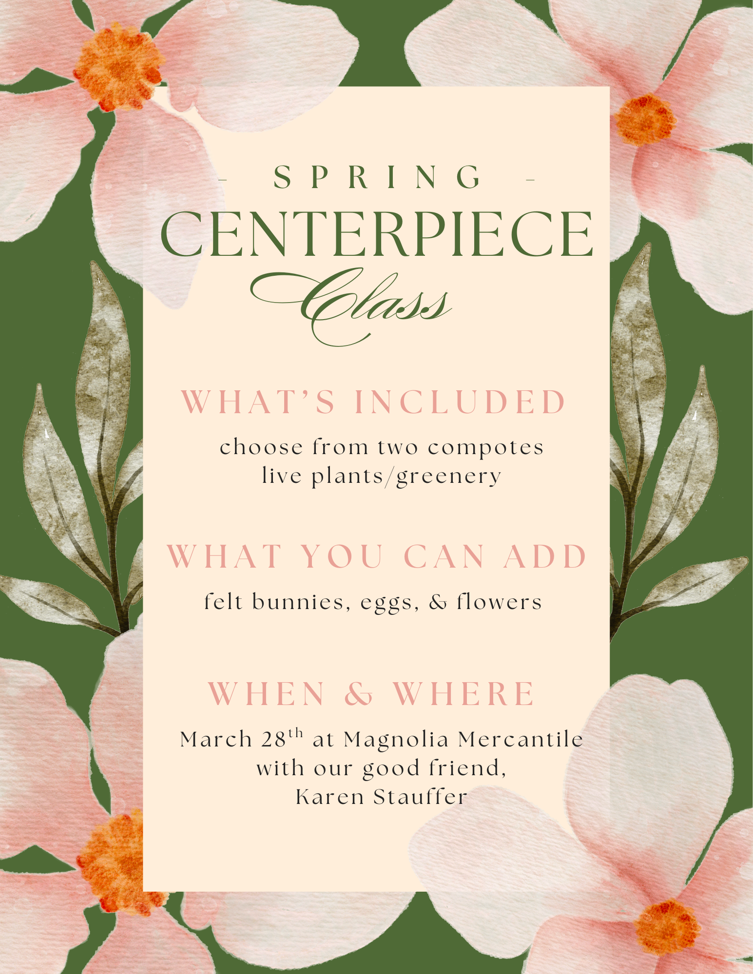 Spring Centerpiece Class