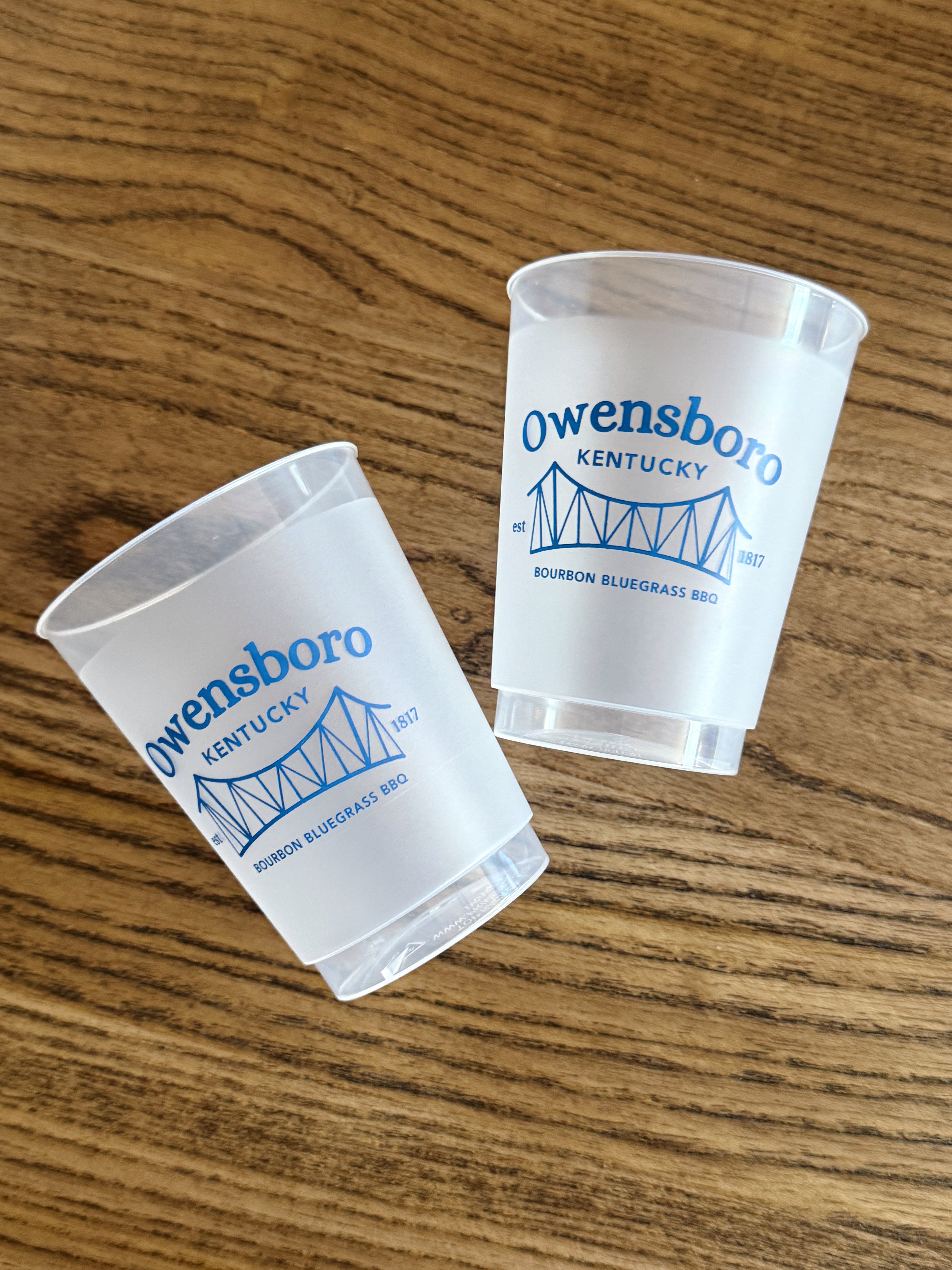 Blue Bridge Frosted Cup